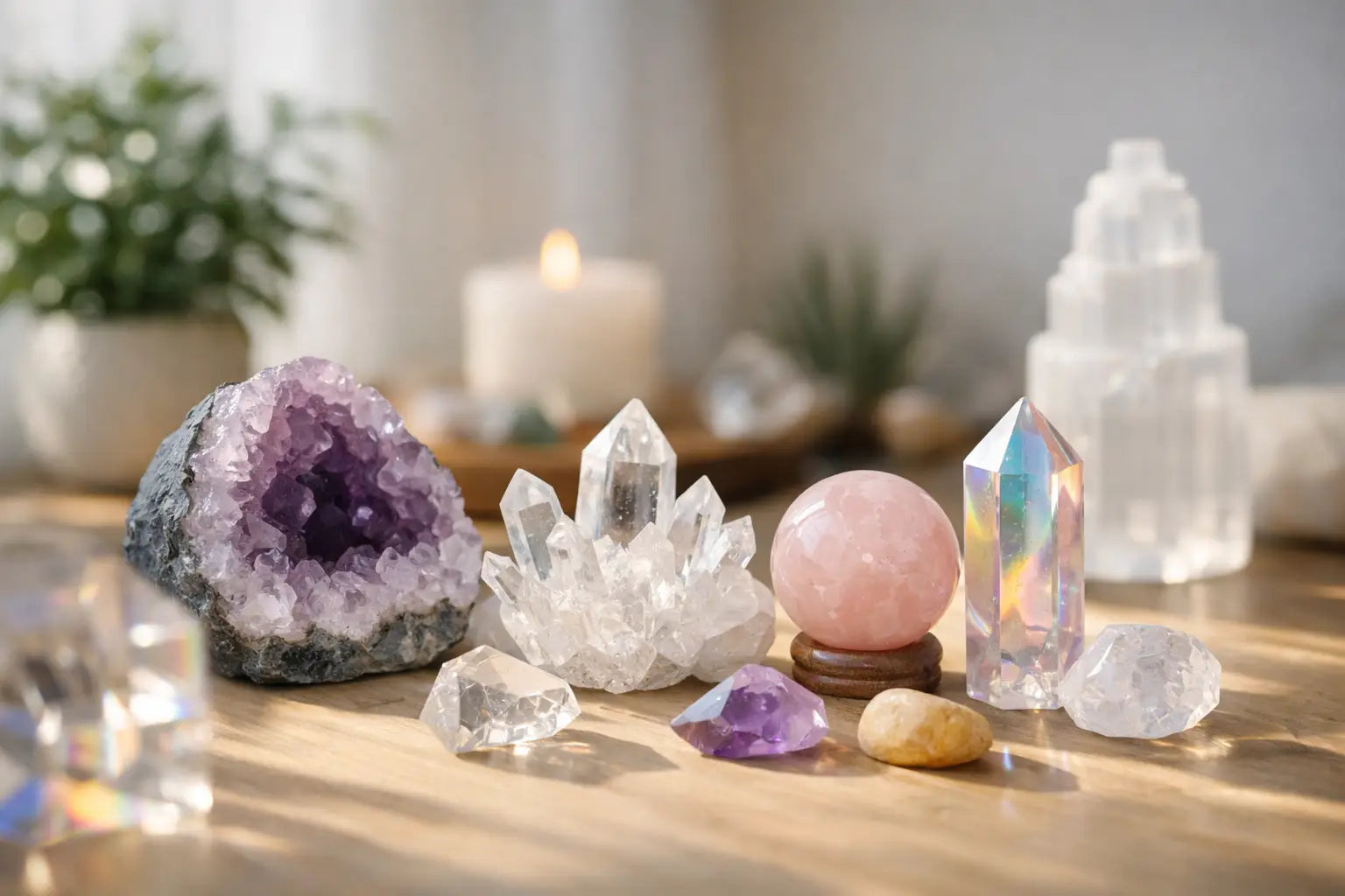 Kristalle und Mineralien als Kristall Deko Trends für Räume mit Energie