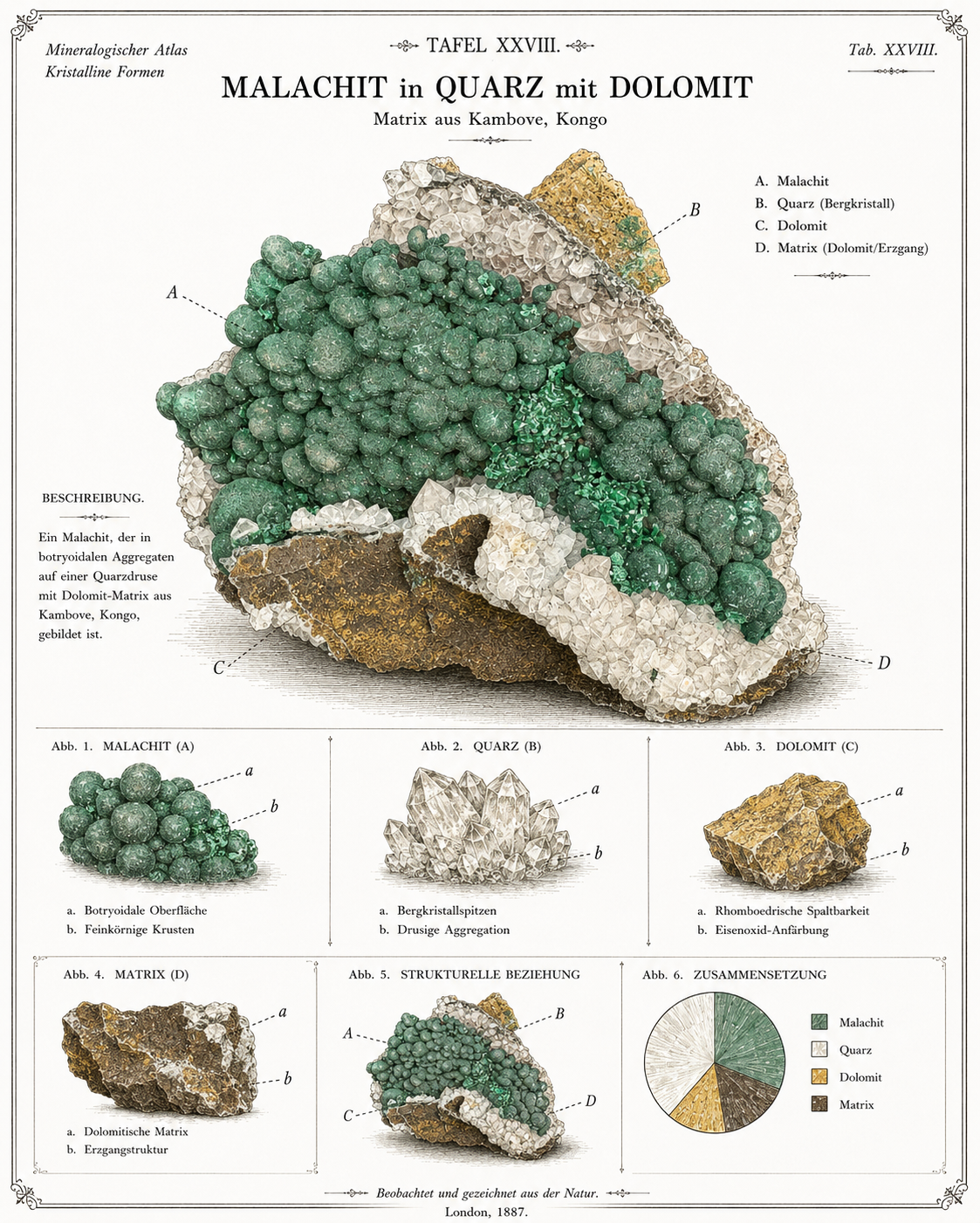 Warum Malachit in Kongo Quarz mit Dolomit Matrix Sammler begeistert