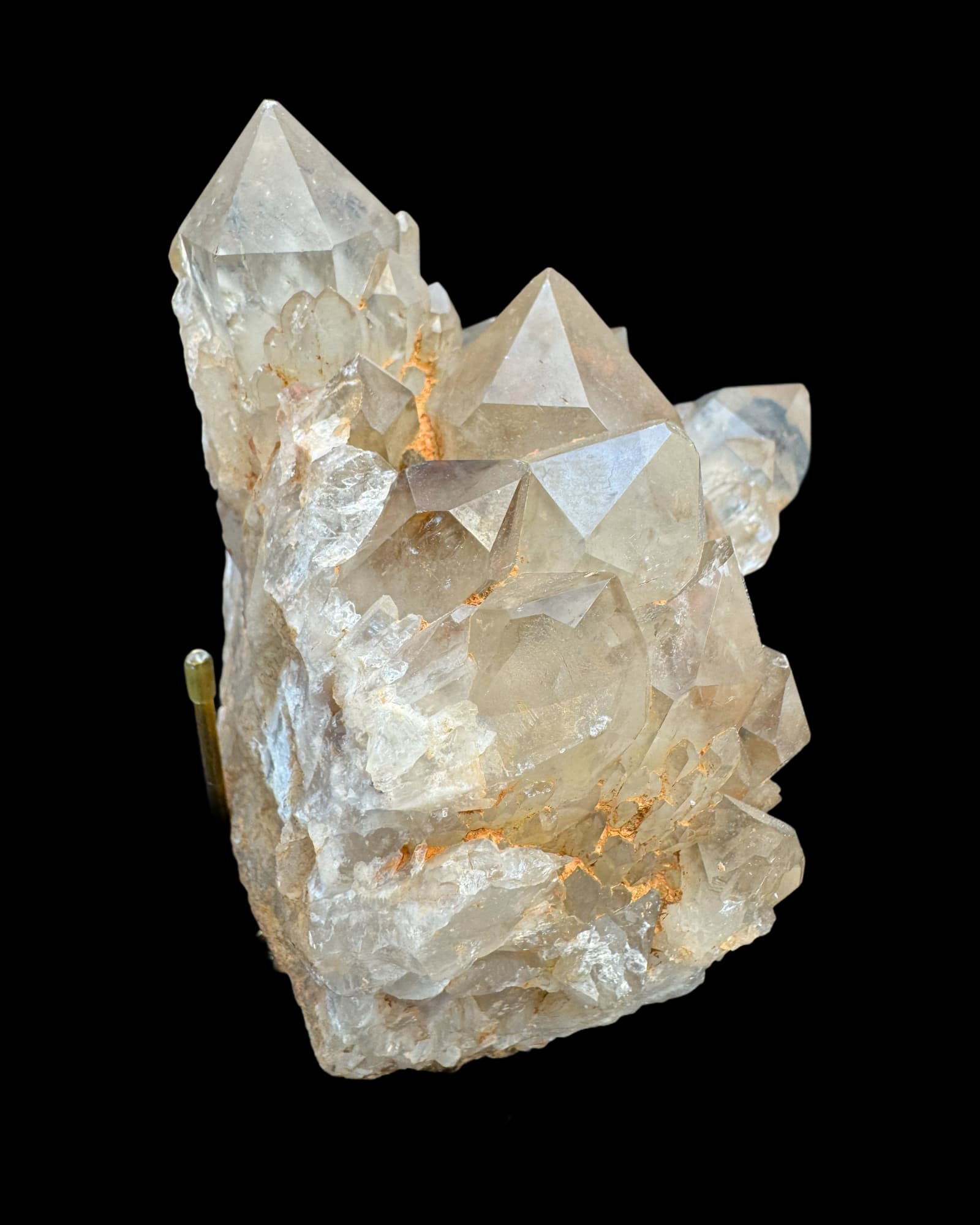 Gelber Citrin Stein in polierter Form, leuchtend goldgelb, natürlicher Quarz-Kristall
