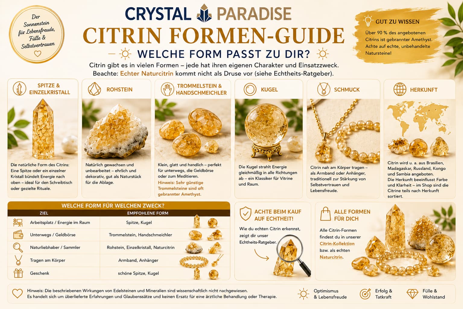 Citrin Formen-Guide