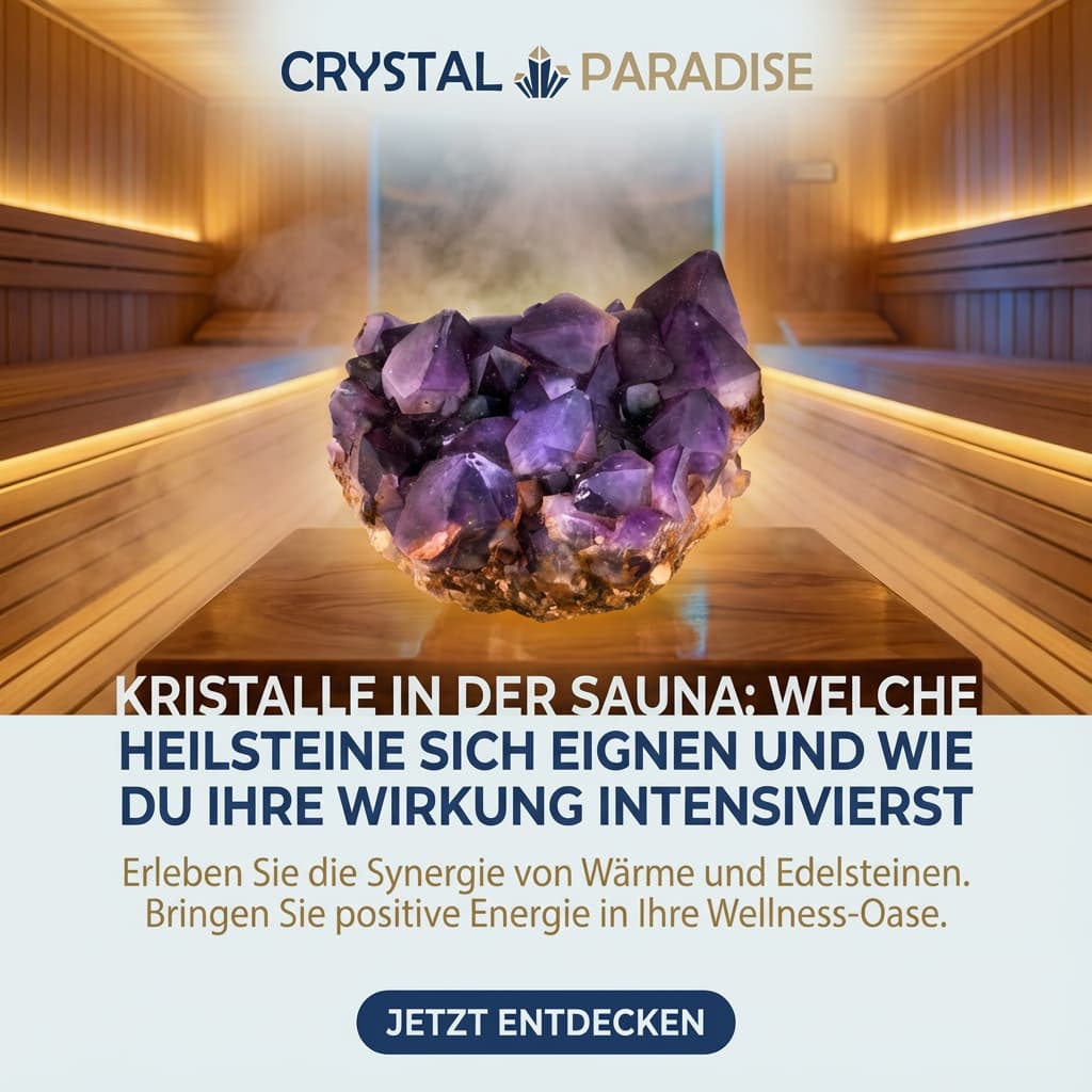 Kristalle und Heilsteine in der Sauna für Entspannung und Energiearbeit
