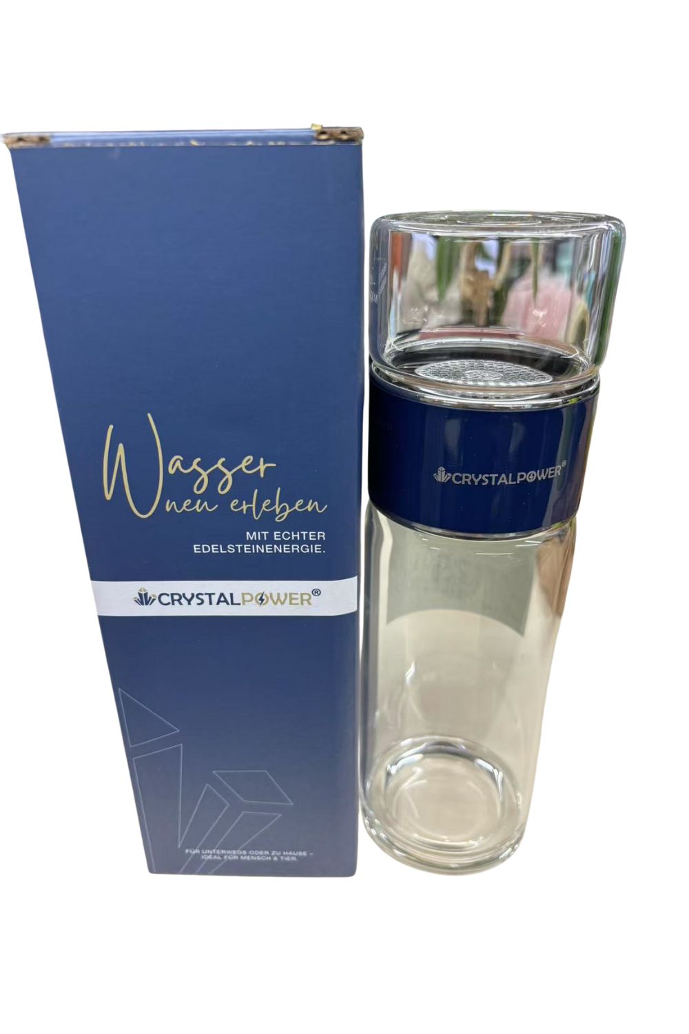 Wassersteine in der crystalpower Trinkflasche