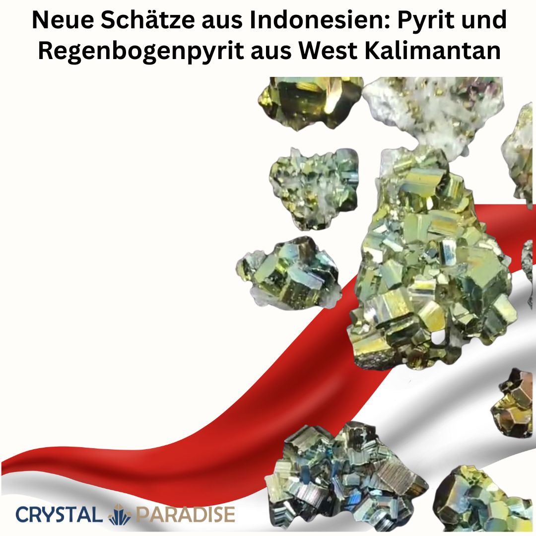 Regenbogenpyrit aus West Kalimantan, polierte Oberfläche mit irisierendem Farbschimmer in Gold, Blau und Grün