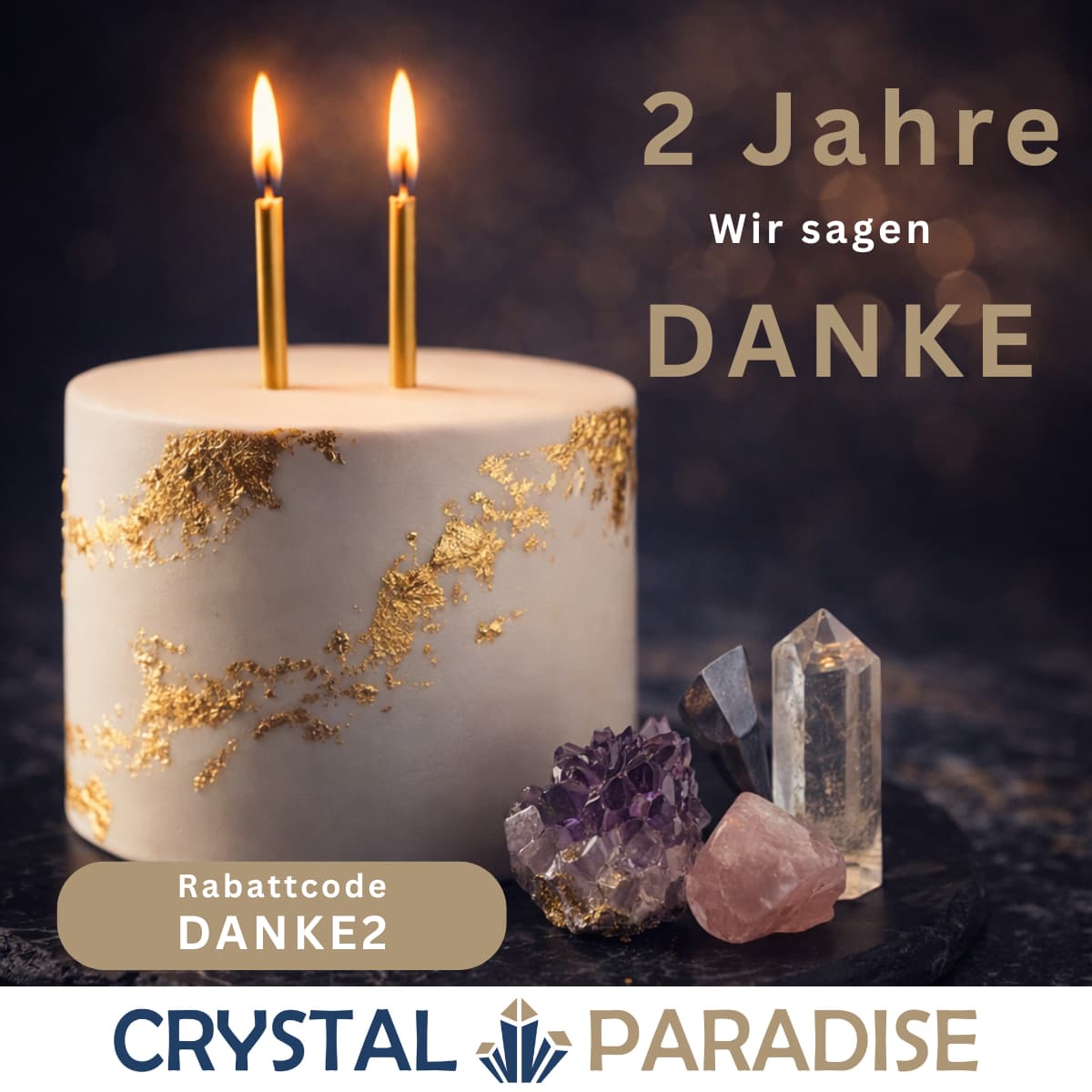 Crystal Paradise Jubiläum – 2 Jahre voller Kristalle, Energie und Dankbarkeit