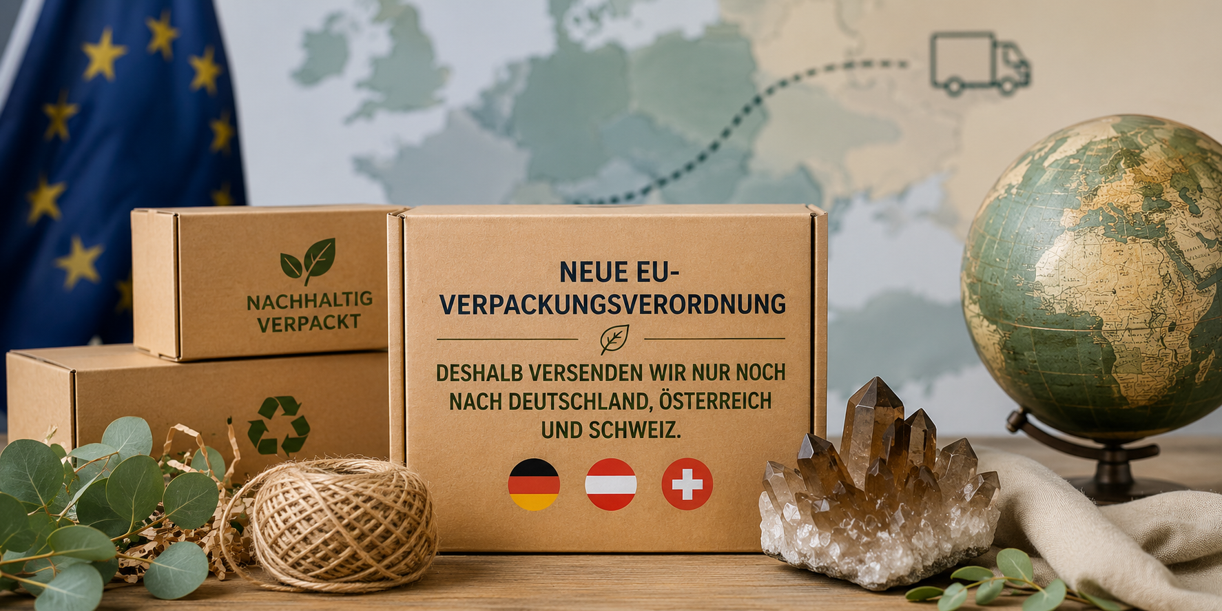 Neue EU-Verpackungsverordnung: Warum wir nur noch nach Deutschland, Österreich und in die Schweiz versenden