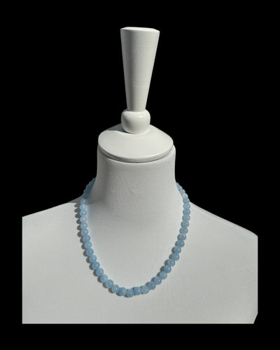 Halskette Aquamarin Perlen