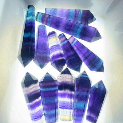 Regenbogen Fluorit Zepter