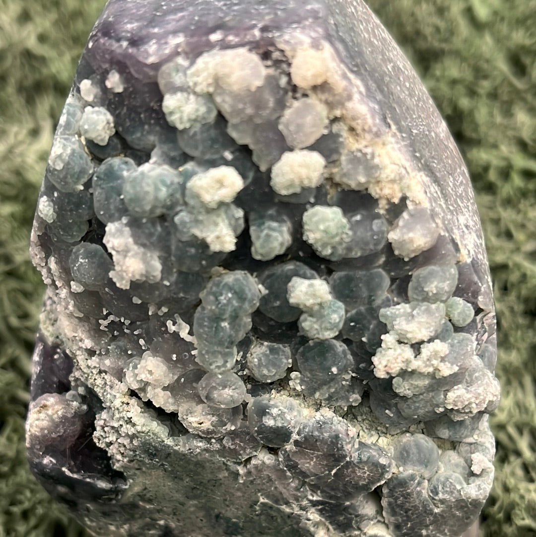 Trauben Achat Freeform aus Indonesien (281g) - blau und violett - crystal paradise