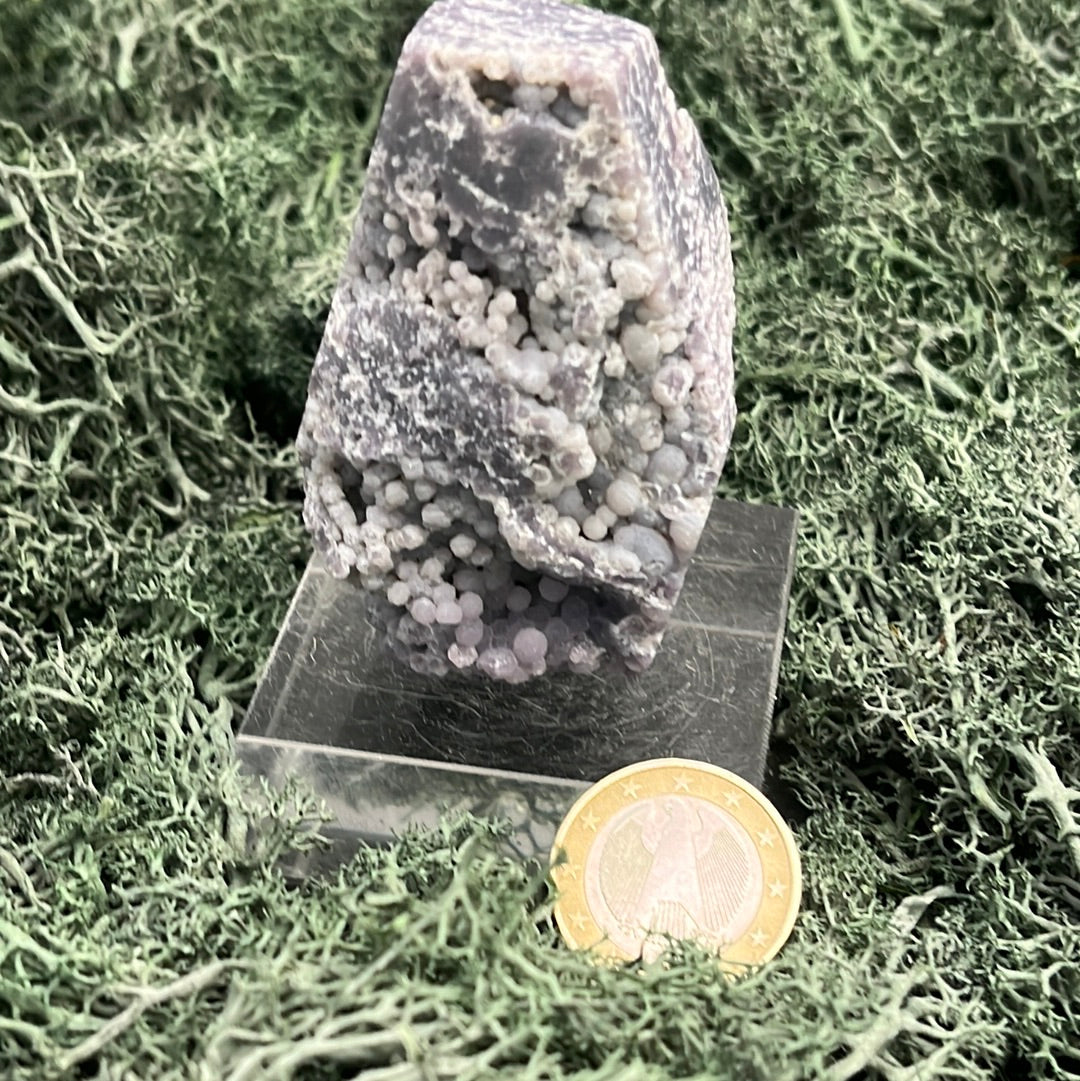 Trauben Achat Freeform aus Indonesien (133g) - schönes Violett - crystal paradise