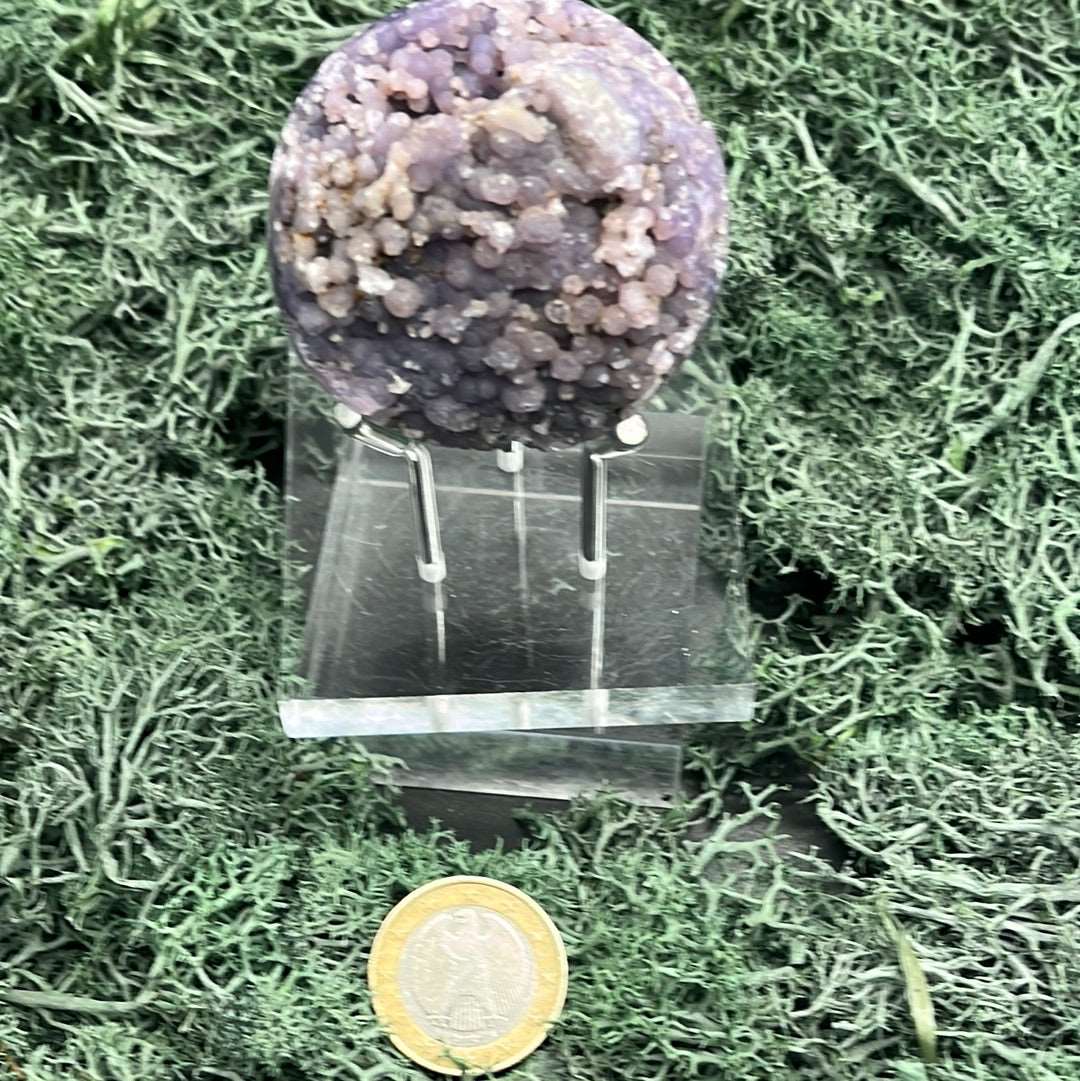 Deko: Trauben Achat Druzy Kugeln aus Indonesien (127g) - schönes violett, viele Druzys