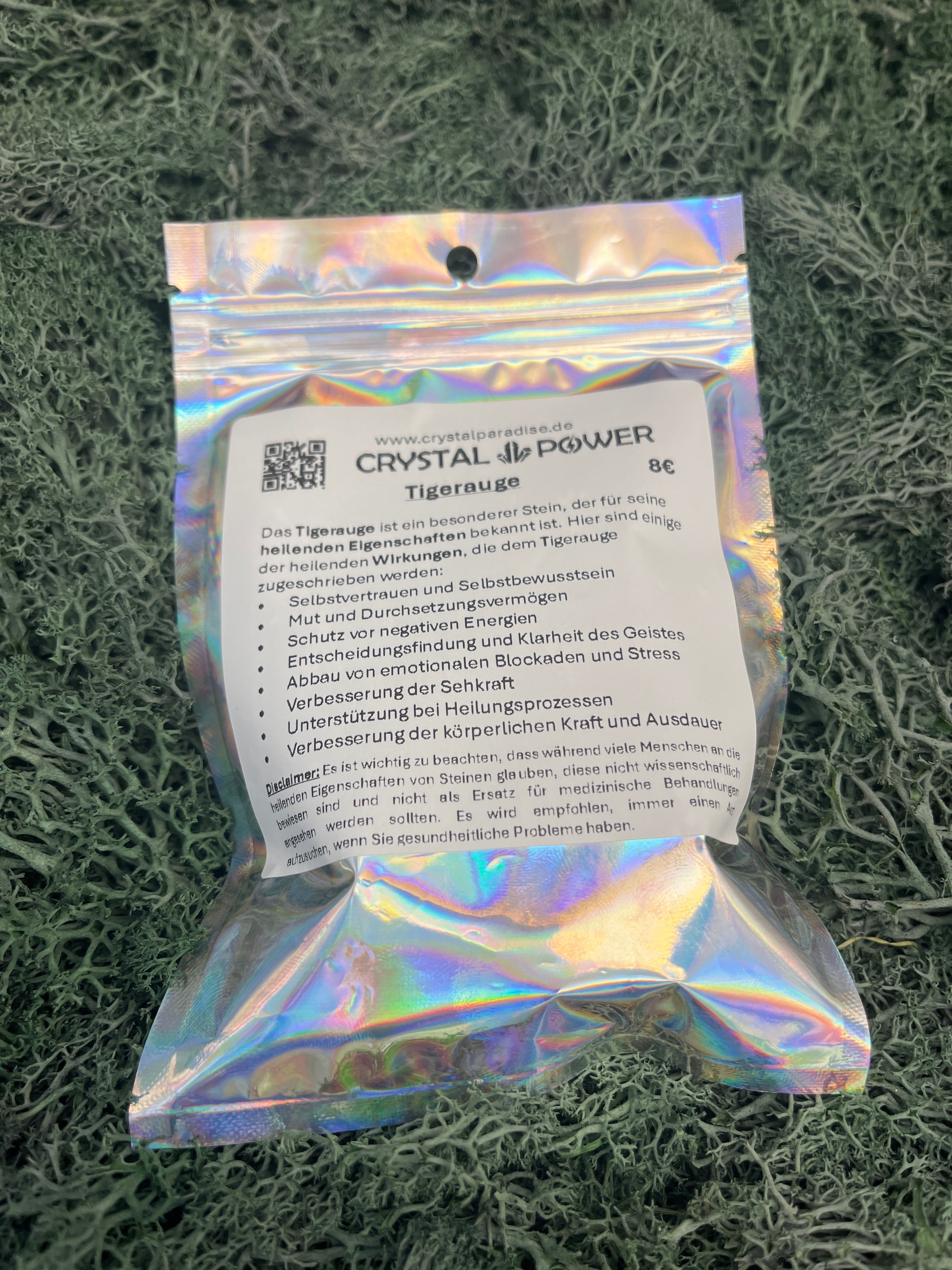 Crystal Power - Tigerauge - 100g - Verbesserung der Sehkraft und schafft Linderung bei Astma und Bronchitis - crystal paradise