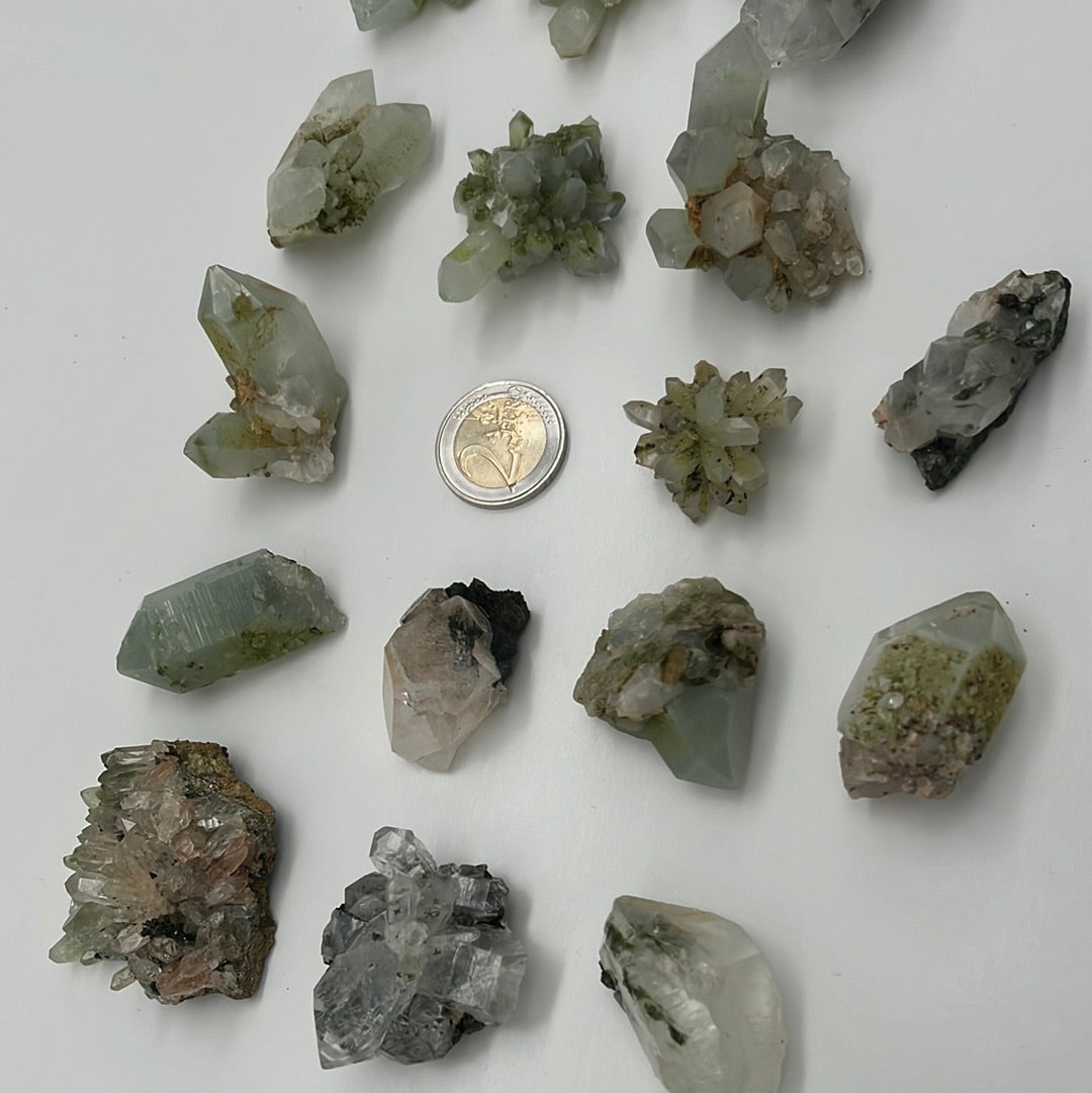 Epidot und Bergkristall aus der Türkei - kleinere schöne Stufen - crystal paradise