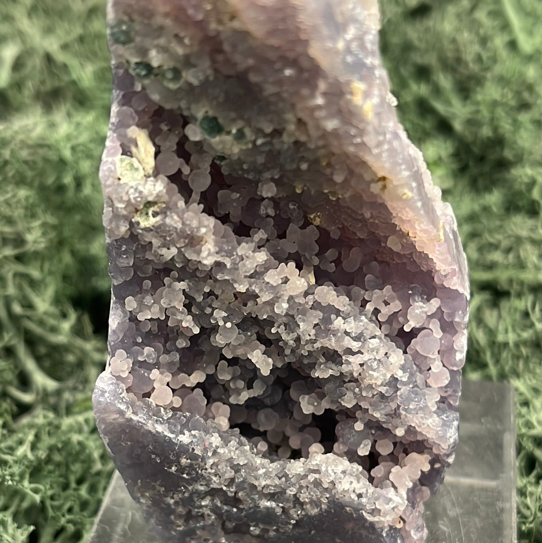 Trauben Achat Freeform aus Indonesien (107g) - schönes Violett und Druzys - crystal paradise