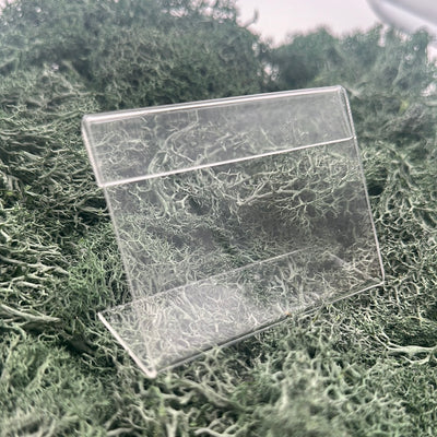 Klarer Acryl Rahmenständer (mittel) für Beschriftungen Vitrine - crystal paradise