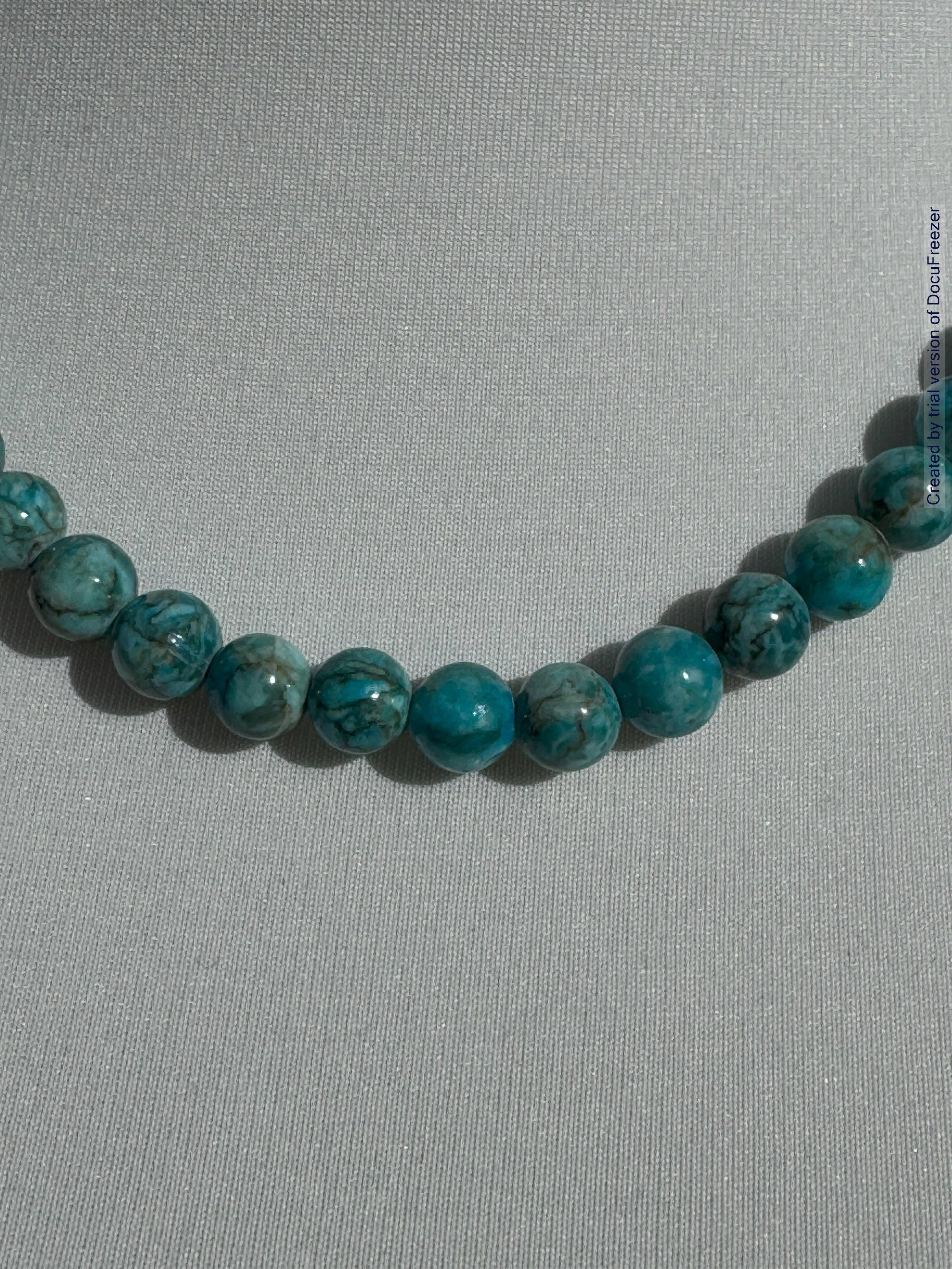 Kette aus Chrysokoll-Perlen 8 mm -verschiedene Längen - 1 Stück - crystal paradise