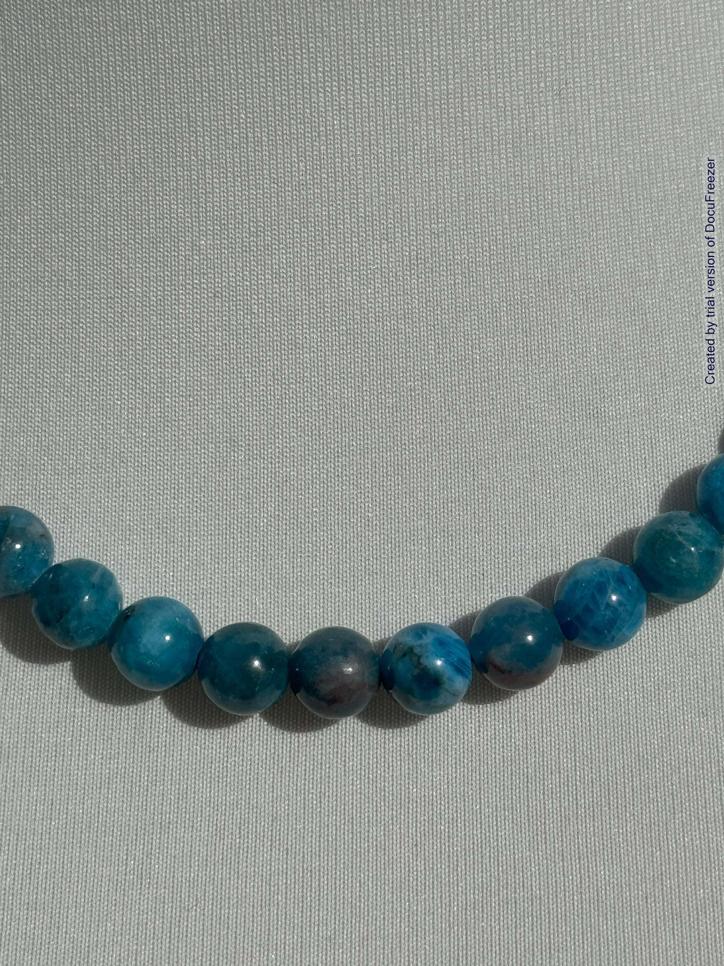 Kette aus blauem Apatit -Perlen 8 mm -verschiedene Längen - 1 Stück - crystal paradise