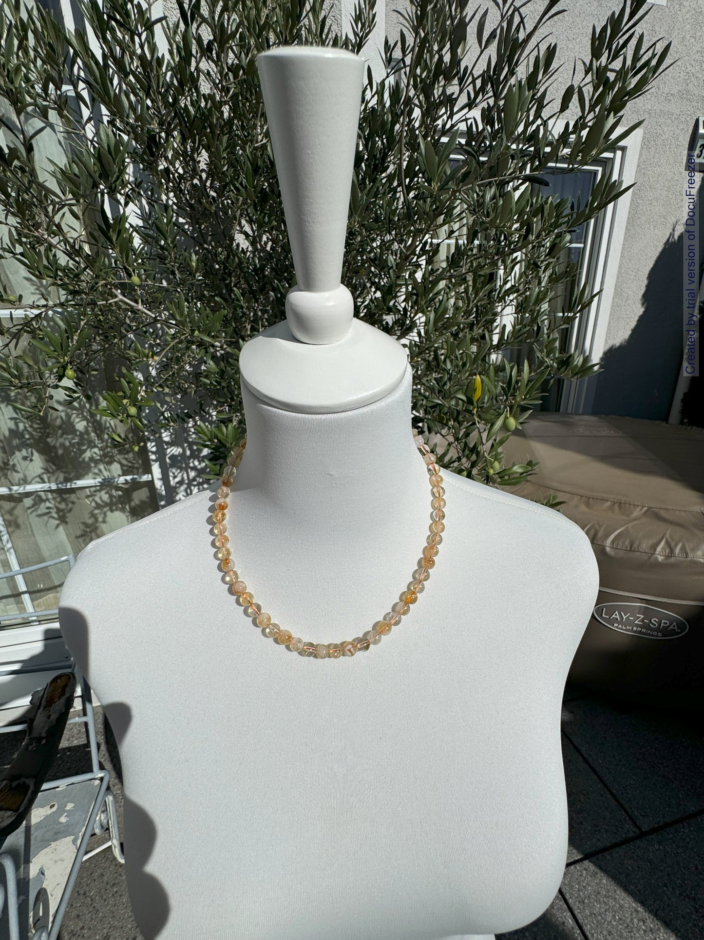 Kette aus Citrin-Perlen 8 mm - verschiedene Längen - 1 Stück - crystal paradise