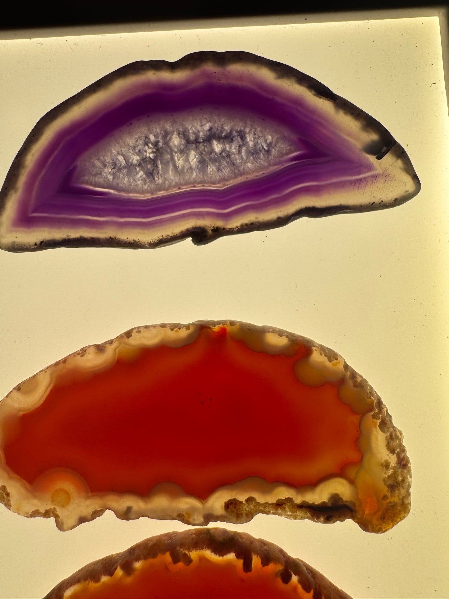 Achatscheibe gefärbt - ca. 6-9 cm - Bundle (3 Achtascheiben) - crystal paradise