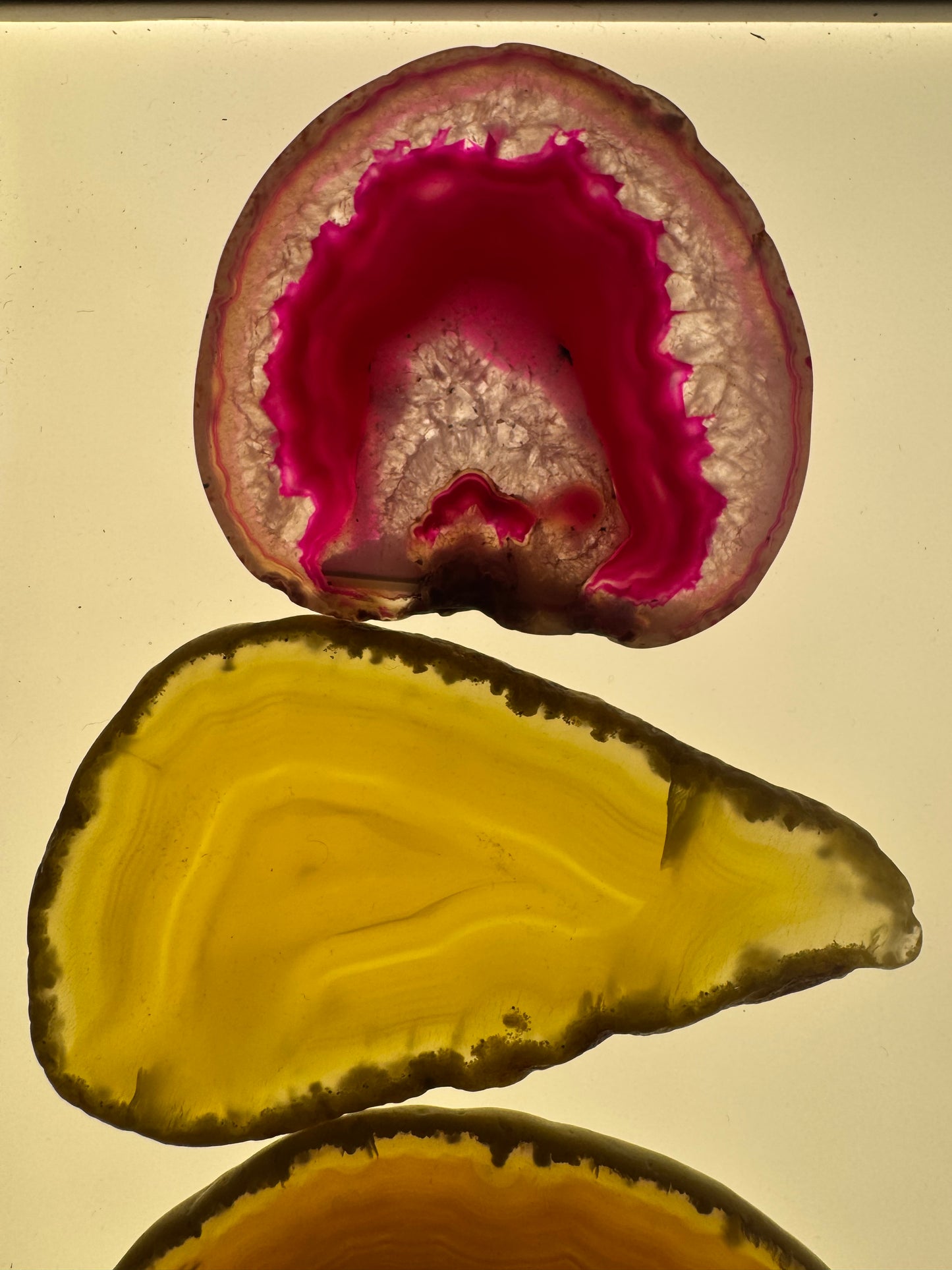 Achatscheibe gefärbt - ca. 6-9 cm - Bundle (3 Achtascheiben) - crystal paradise