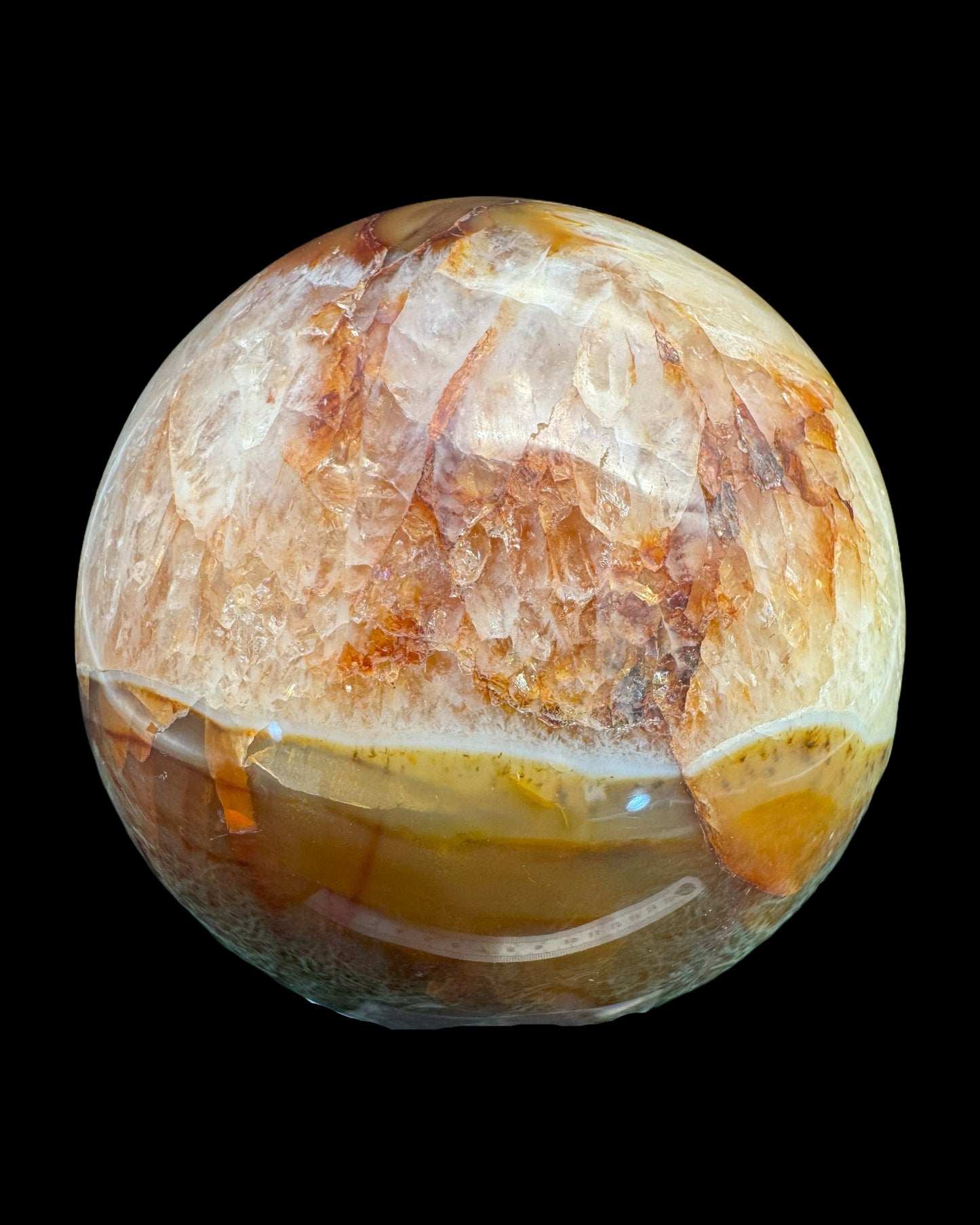 Deko: Kugel aus rotem Karneol Achat - 1 Stück - crystal paradise