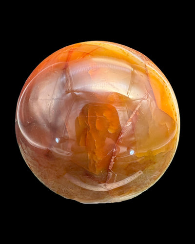 Deko: Kugel aus rotem Karneol Achat - 1 Stück - crystal paradise