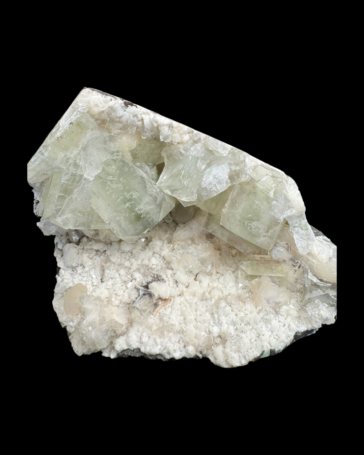 Grüner Apophyllit mit Stilbit L Cluster aus Maharashtra, Nashik pune, Indien (1033g) - crystal paradise