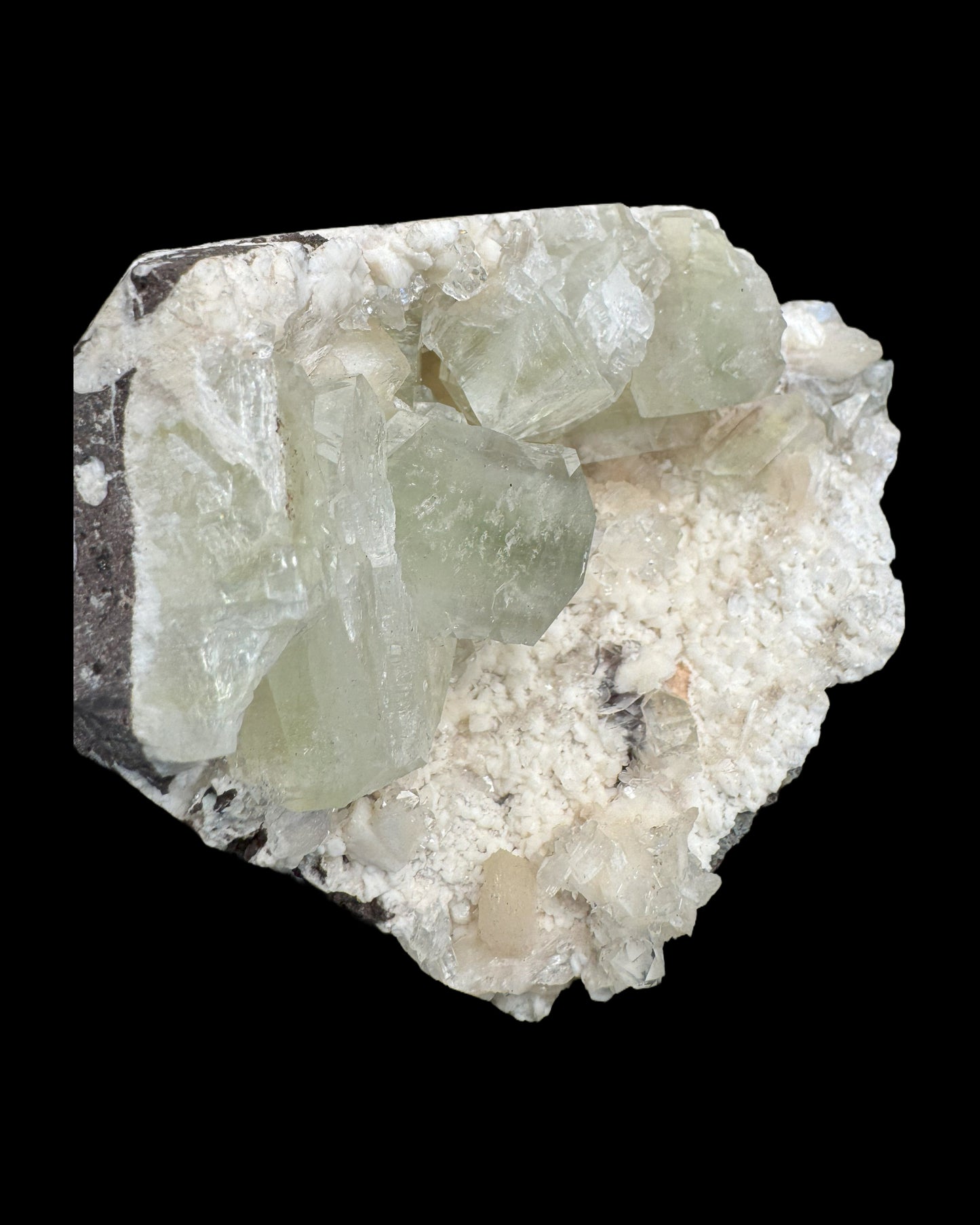 Grüner Apophyllit mit Stilbit L Cluster aus Maharashtra, Nashik pune, Indien (1033g) - crystal paradise