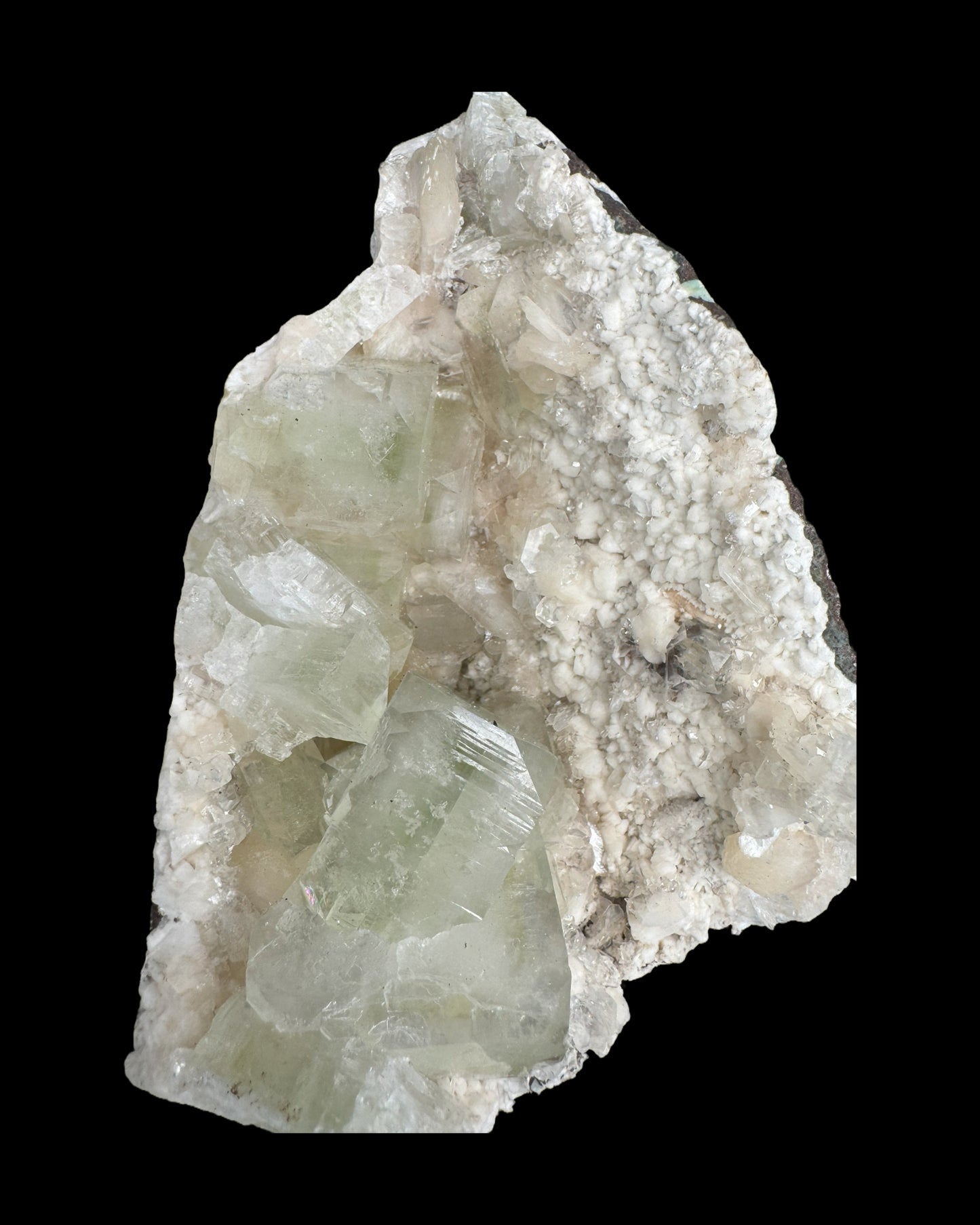 Grüner Apophyllit mit Stilbit L Cluster aus Maharashtra, Nashik pune, Indien (1033g) - crystal paradise