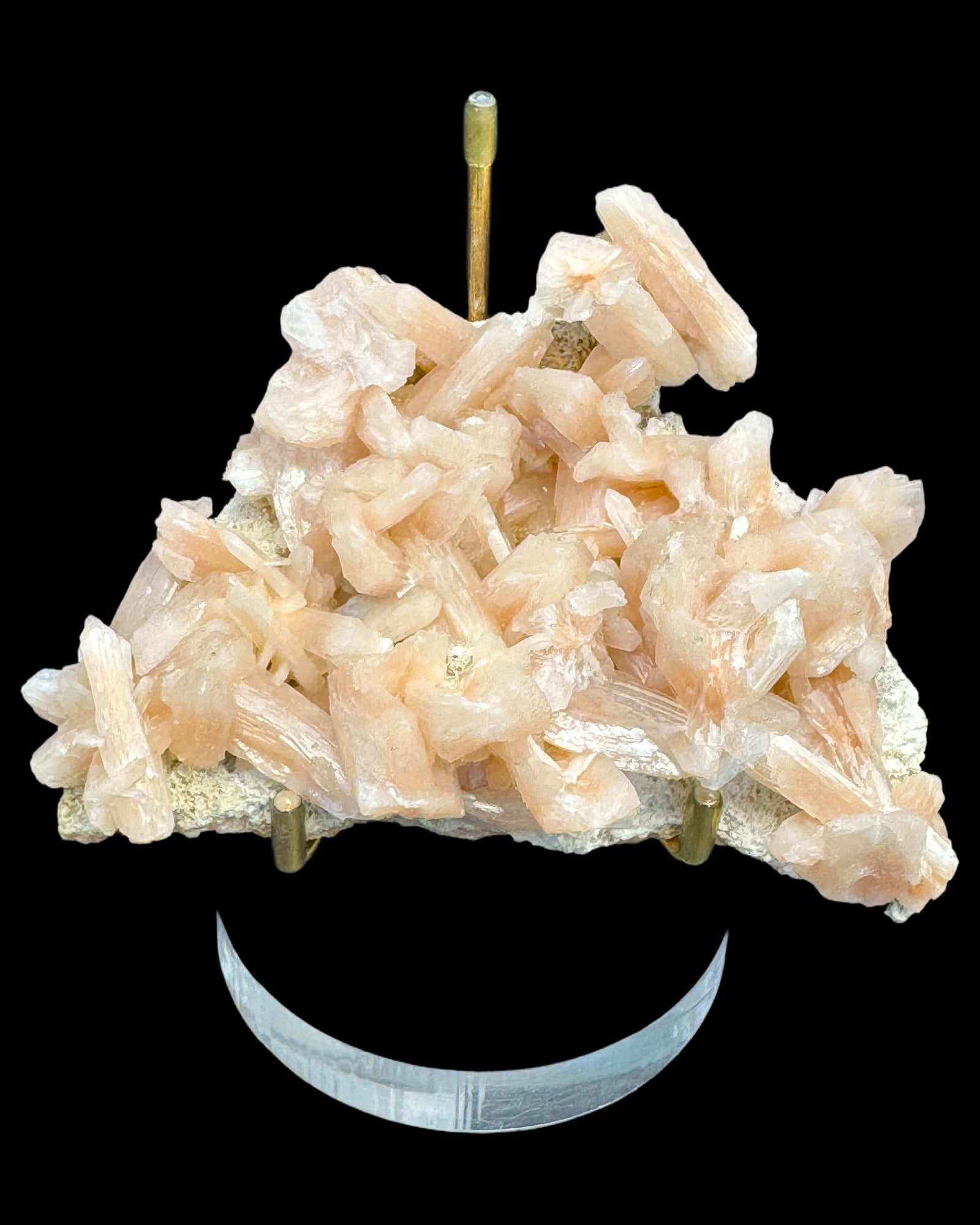 Stilbit Cluster Handstufe auf Zeolith aus Indien (164g) - viele grosse Kristalle - crystal paradise