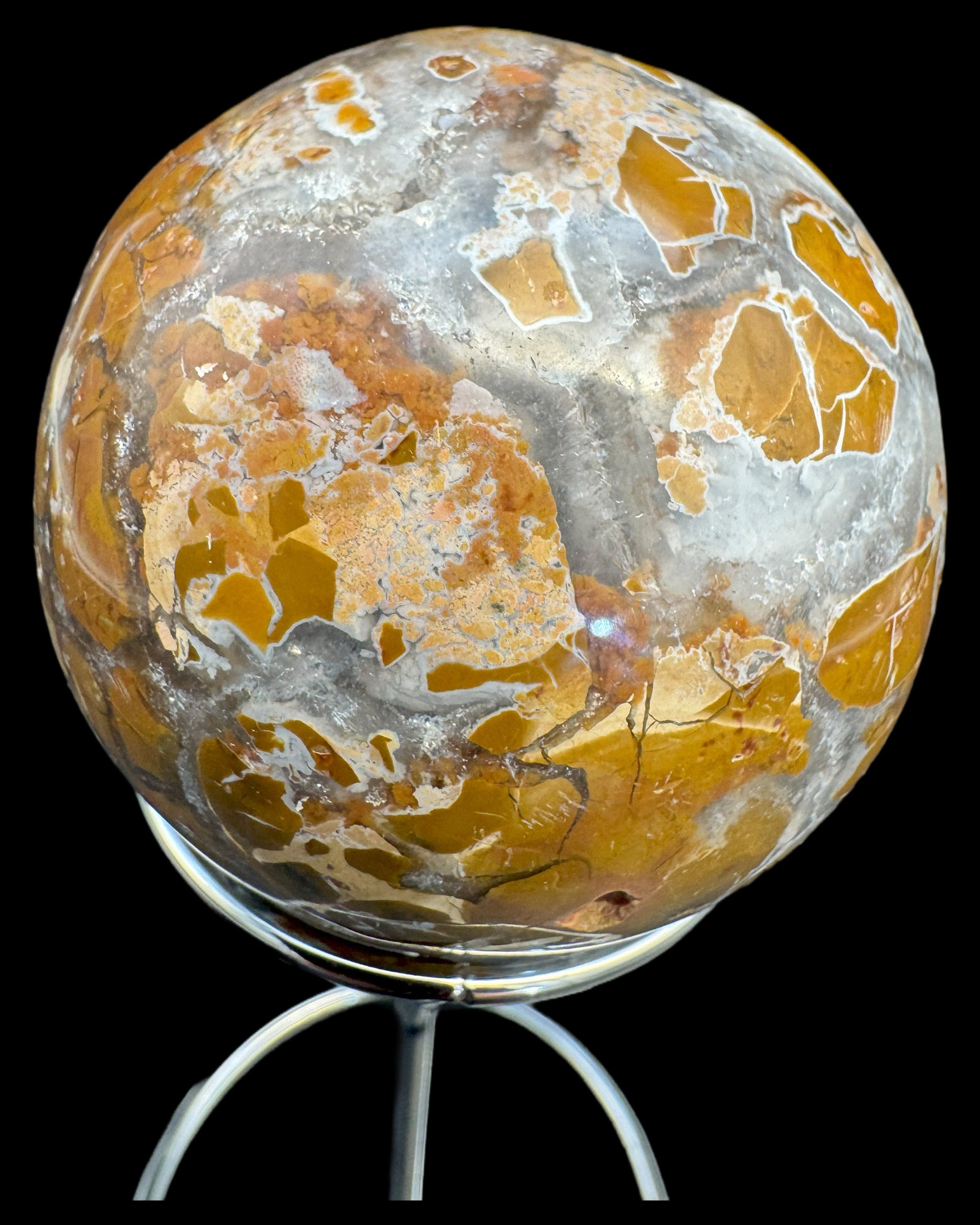 Deko: Kugel aus Maligano Jaspis - crystal paradise