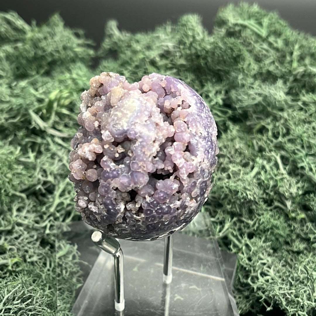 Deko: Trauben Achat Druzy Kugeln aus Indonesien (127g) - schönes violett, viele Druzys