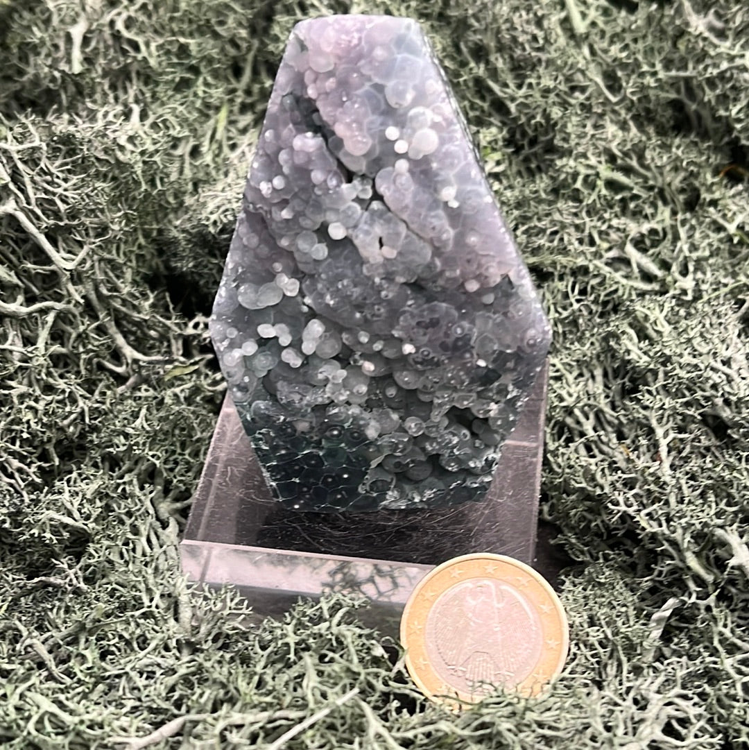 Trauben Achat Freeform aus Indonesien (150g) - schönes Blau - crystal paradise