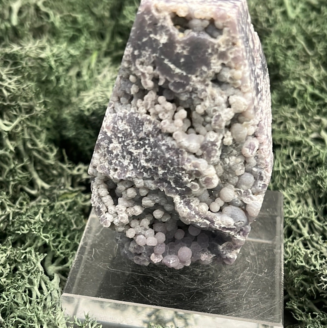 Trauben Achat Freeform aus Indonesien (133g) - schönes Violett - crystal paradise