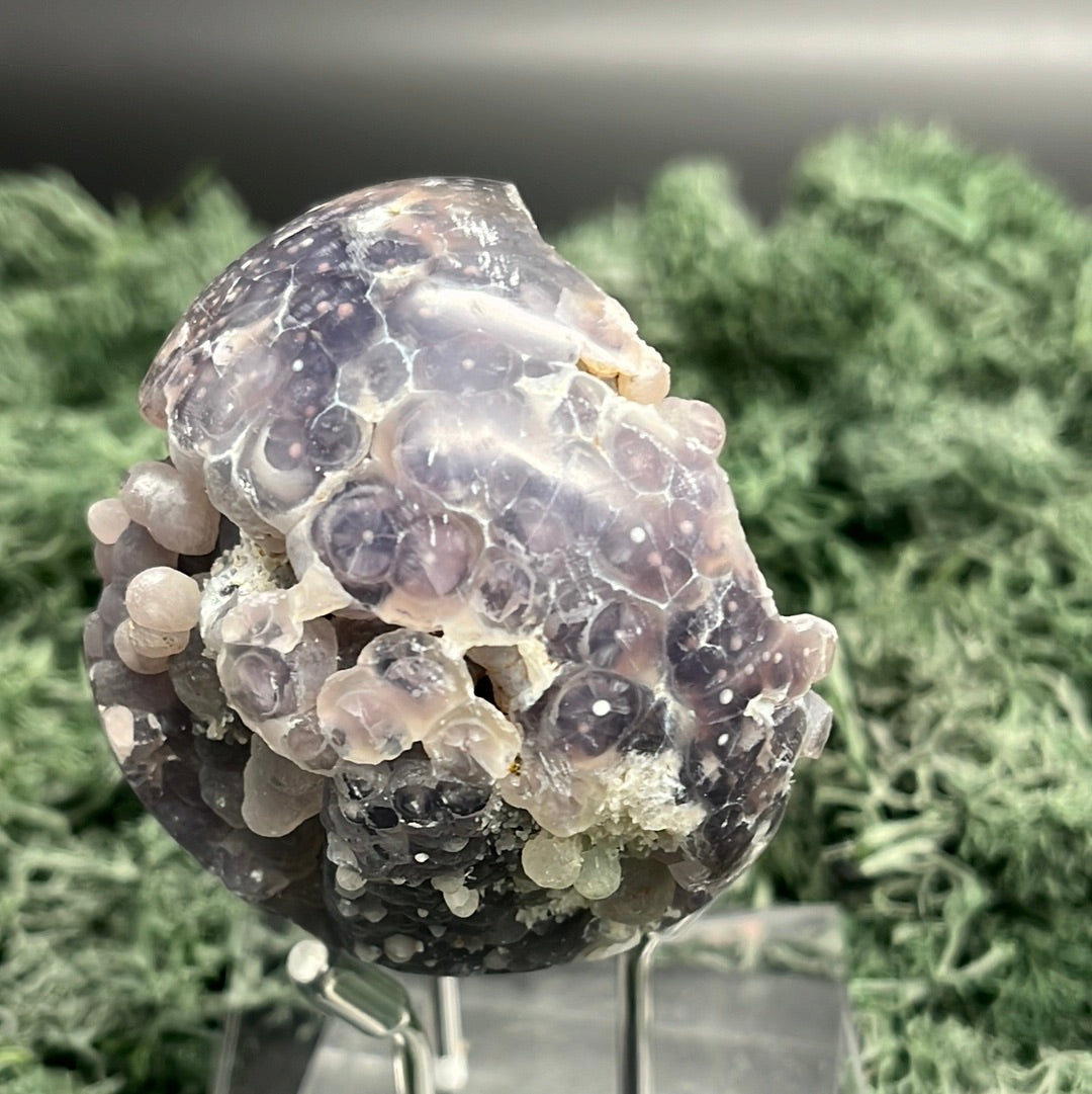 Trauben Achat Druzy Kugeln aus Indonesien (204g) - schönes violett, große Trauebn - crystal paradise