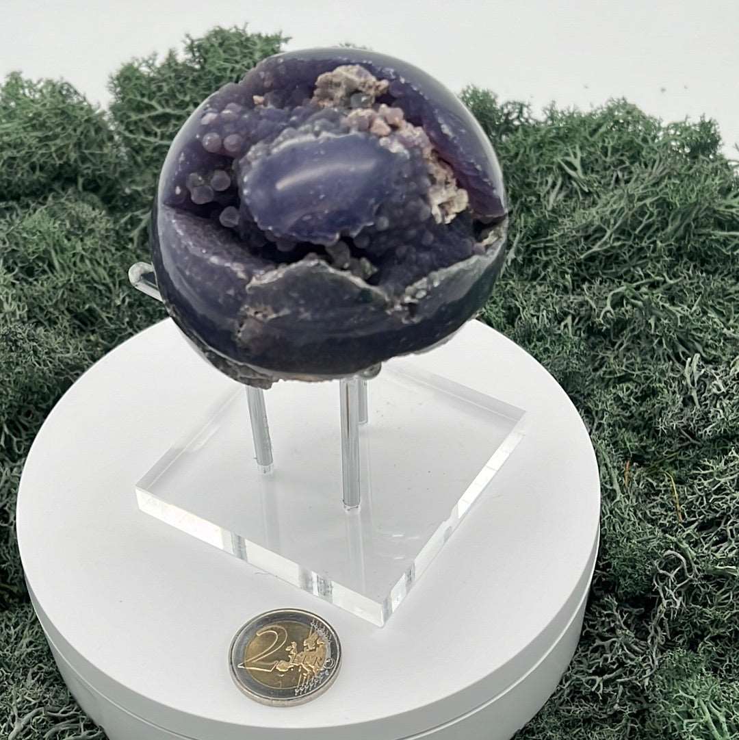 Deko: Trauben Achat Druzy Kugeln aus Indonesien (418g)