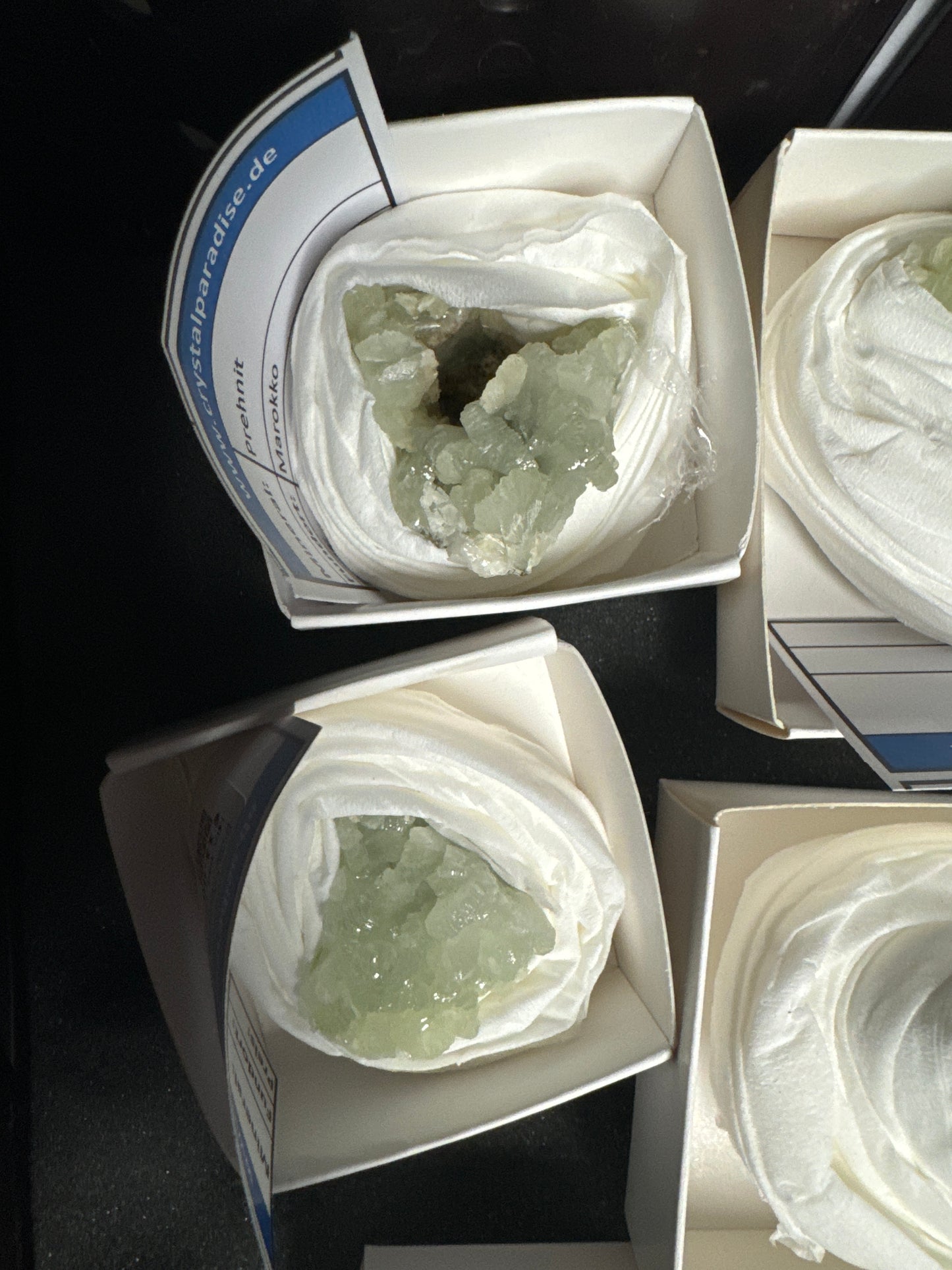 Prehnit Stufen aus Marokko mit hellgrünen Kristallen - verschiedene Größen - 1 Stück - crystal paradise