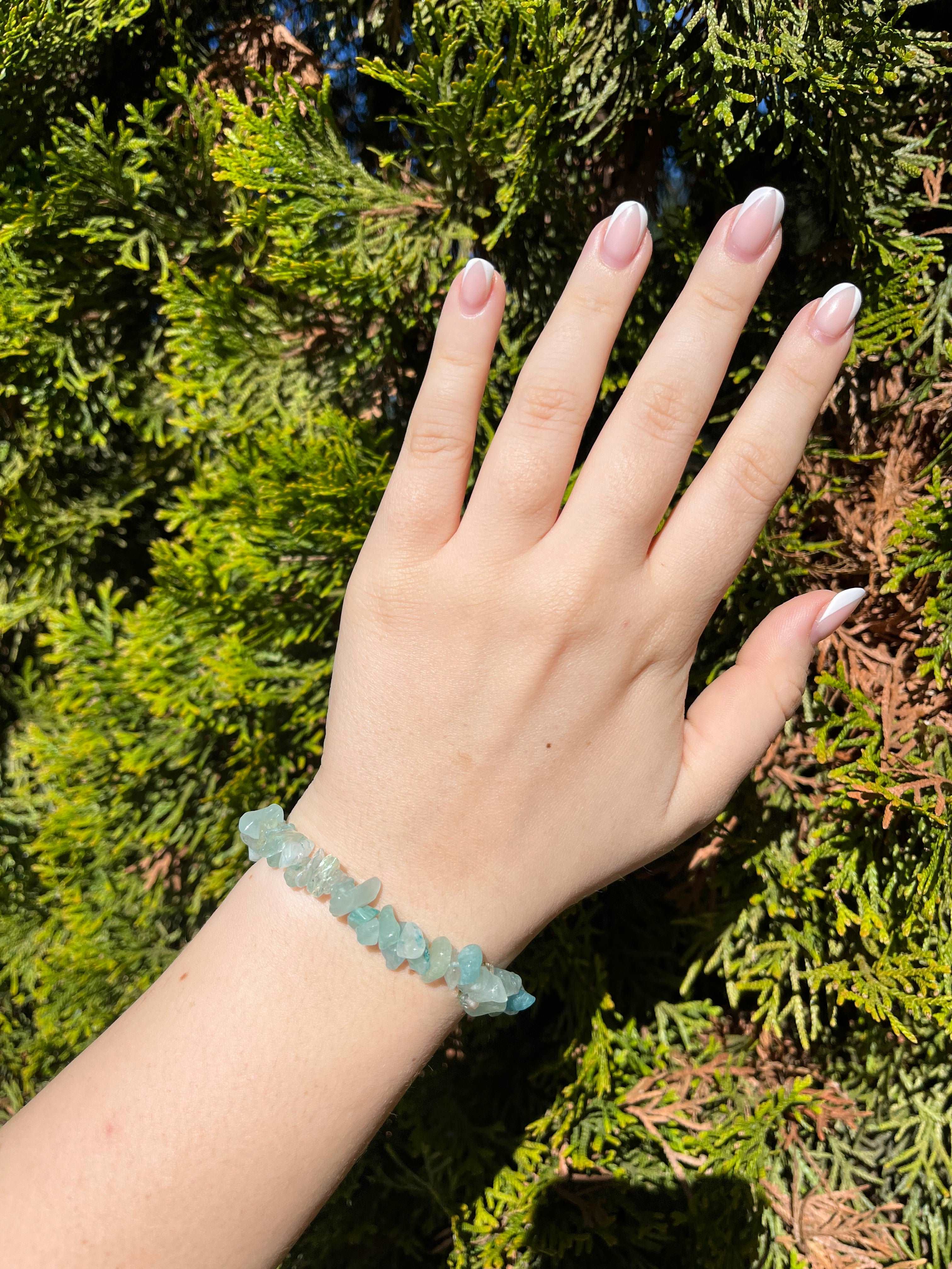 Armband aus Aventurin-Chipstone-Perlen - 10 Stück