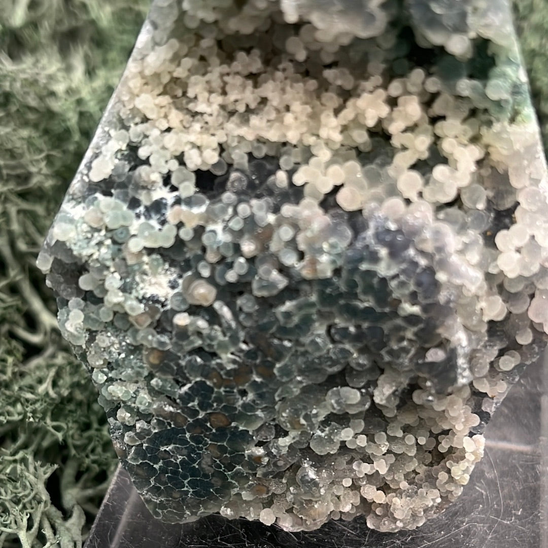 Trauben Achat Freeform aus Indonesien (167g) - blau und violett - crystal paradise