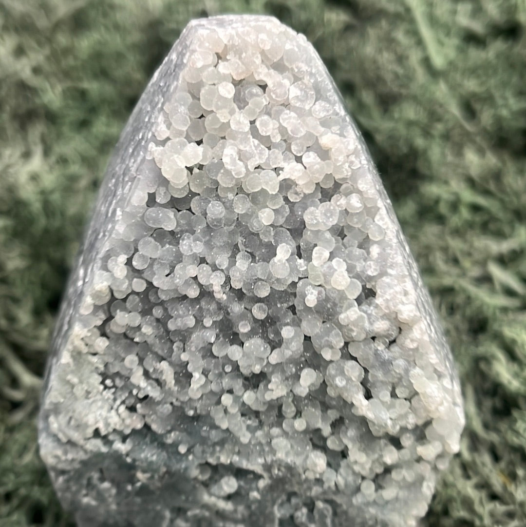 Trauben Achat Freeform aus Indonesien (267g) - schönes Blau - crystal paradise