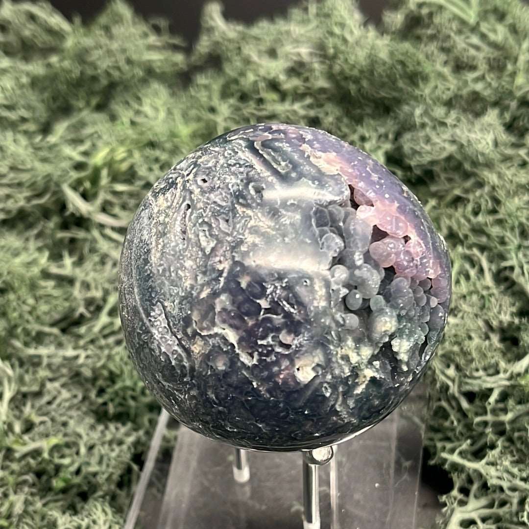 Deko: Trauben Achat Druzy Kugeln aus Indonesien (232g) - schönes violett