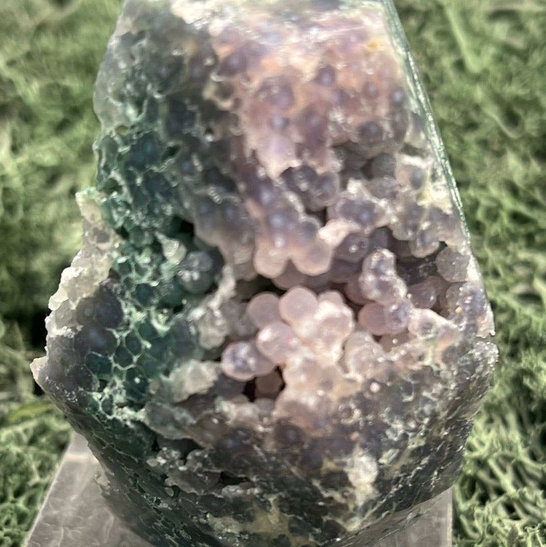 Trauben Achat Freeform aus Indonesien (167g) - blau und violett - crystal paradise