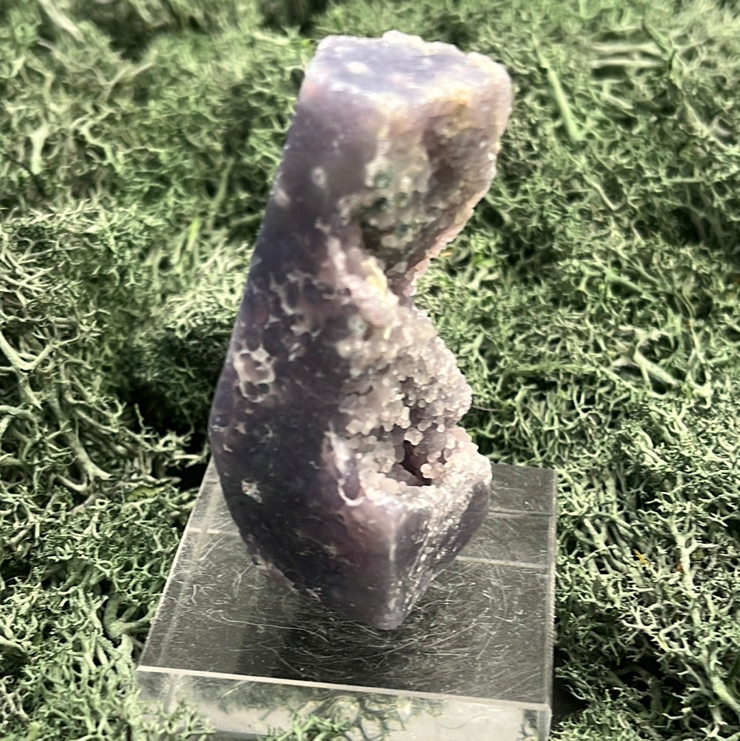 Trauben Achat Freeform aus Indonesien (107g) - schönes Violett und Druzys - crystal paradise