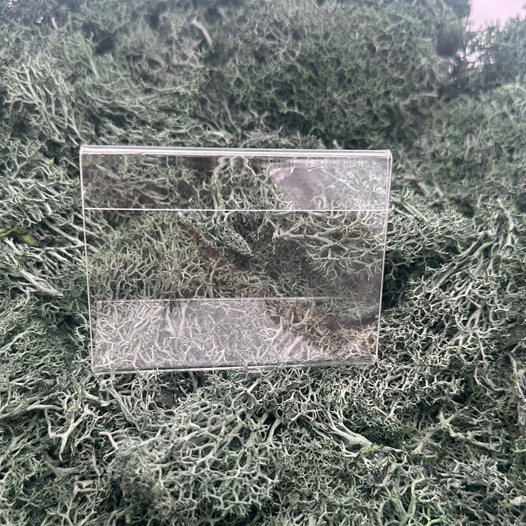 Klarer Acryl Rahmenständer (mittel) für Beschriftungen Vitrine - crystal paradise