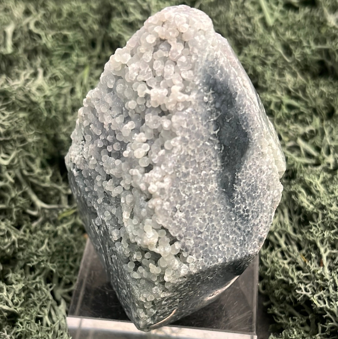 Trauben Achat Freeform aus Indonesien (267g) - schönes Blau - crystal paradise