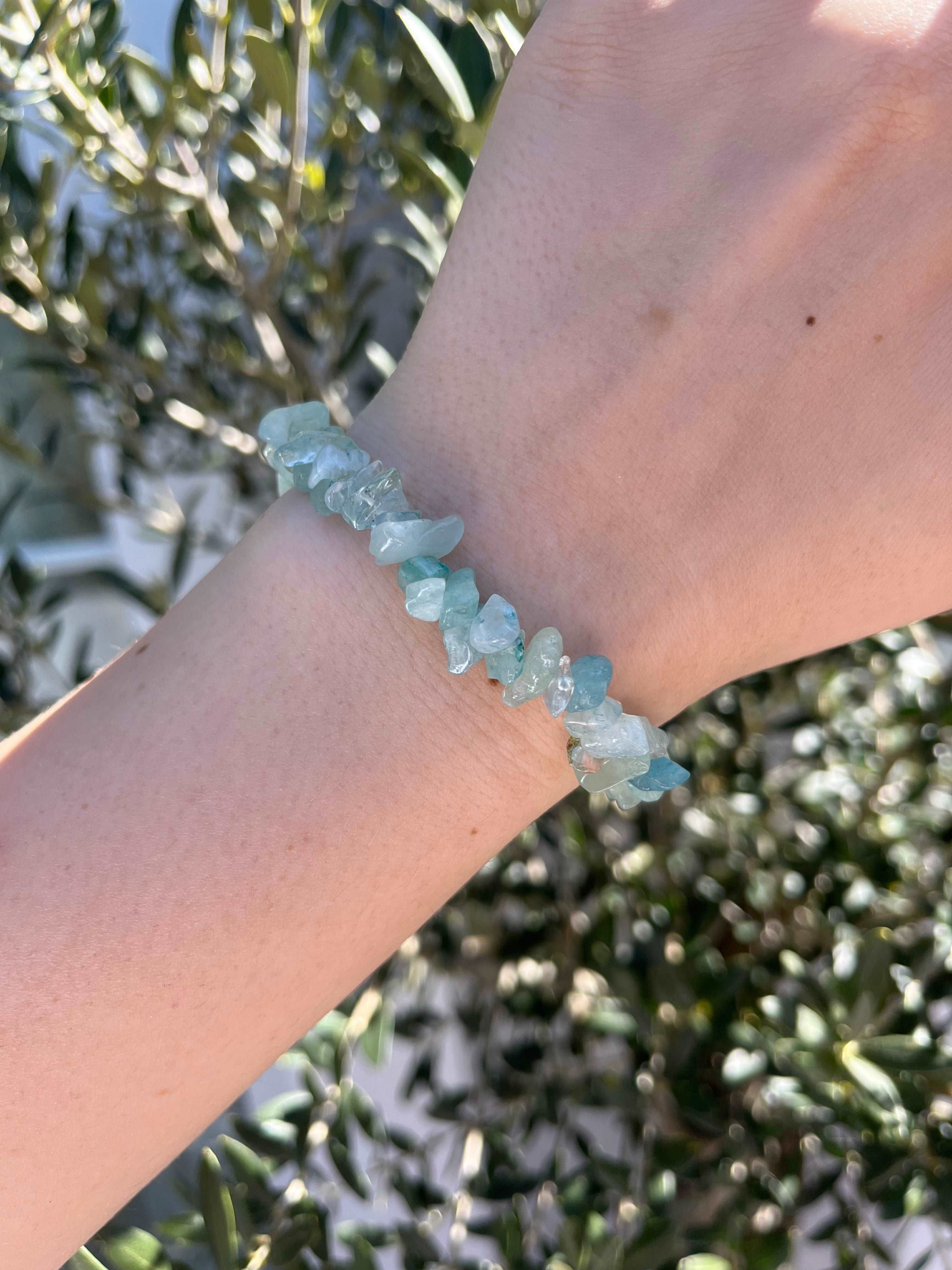 Armband aus Aventurin-Chipstone-Perlen - 10 Stück