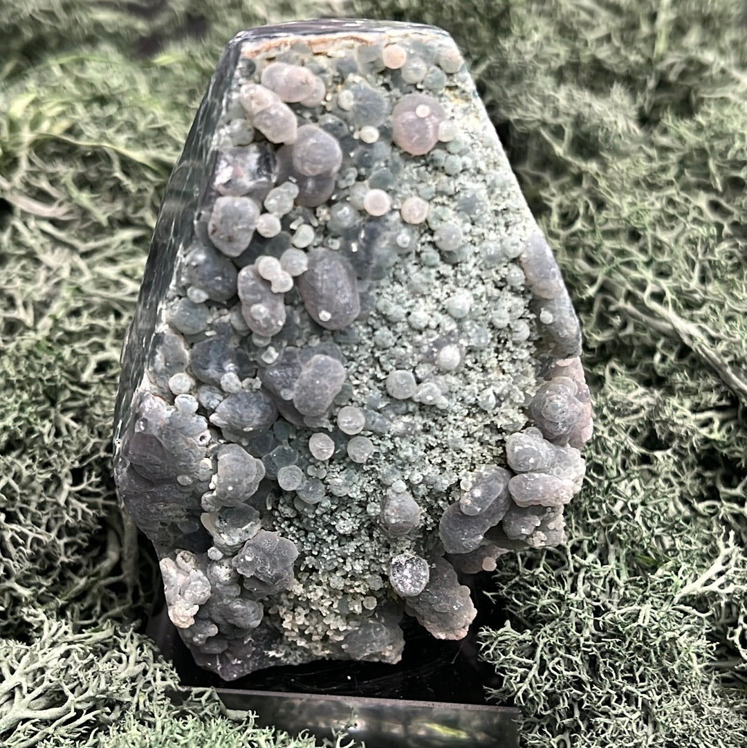 Trauben Achat Freeform aus Indonesien (279g) - mit violetten und grünlichen Trauben - crystal paradise
