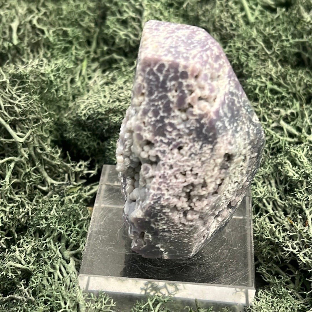 Trauben Achat Freeform aus Indonesien (133g) - schönes Violett - crystal paradise
