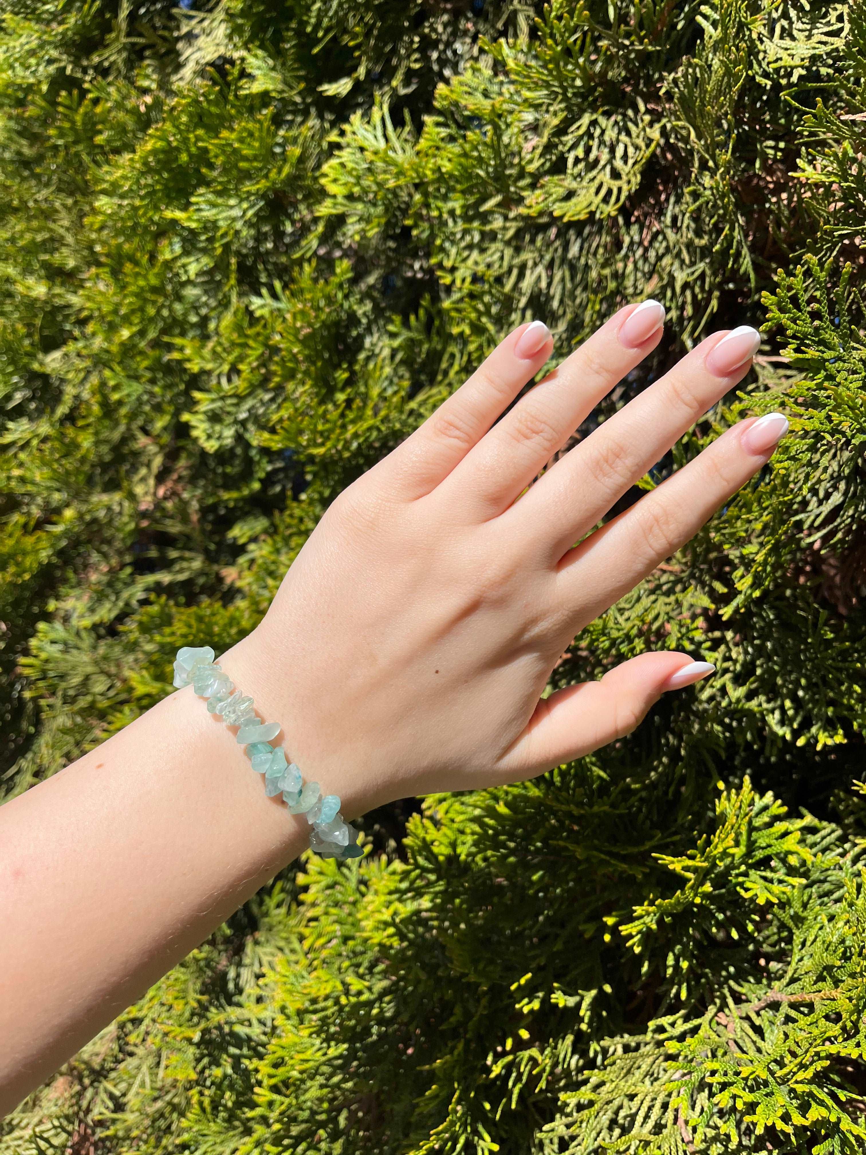 Armband aus Aventurin-Chipstone-Perlen - 10 Stück