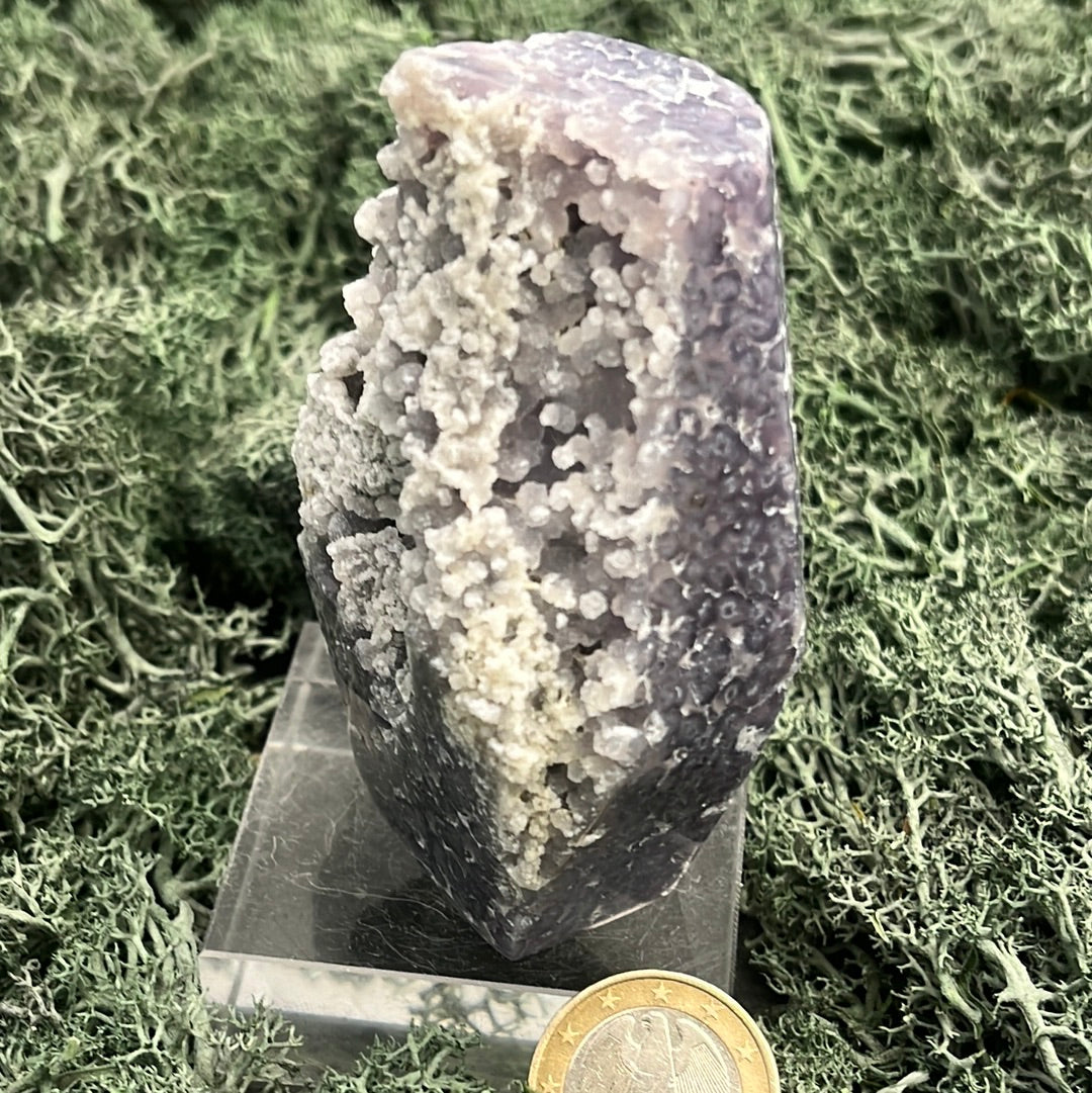 Trauben Achat Freeform aus Indonesien (179g) - schönes Violett und Druzys - crystal paradise
