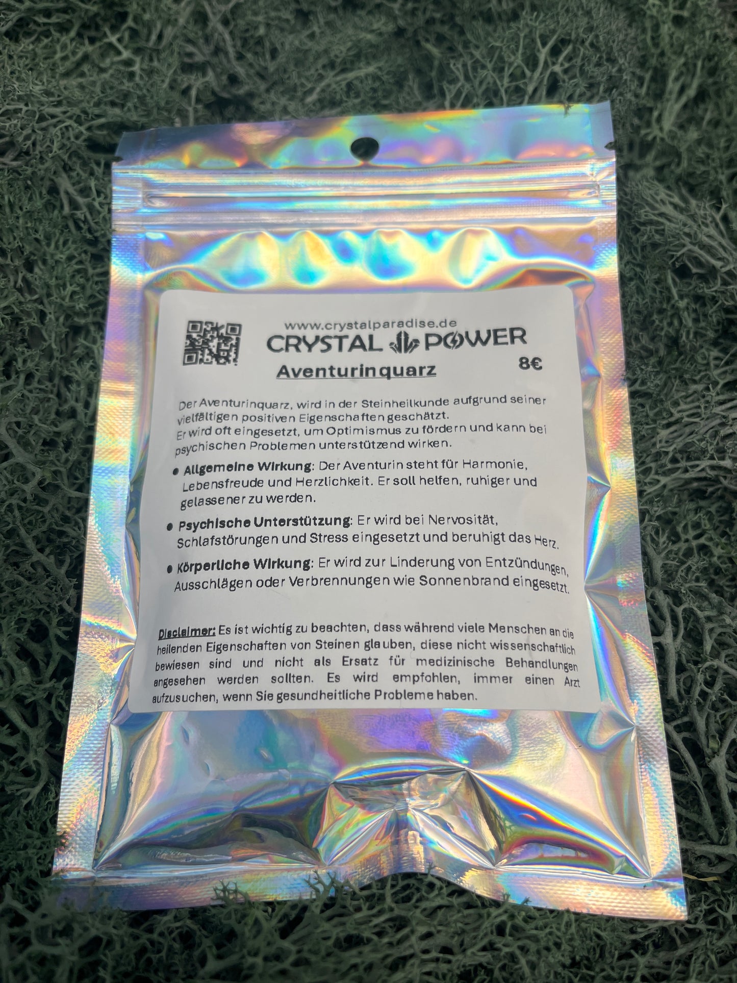 Crystal Power - Aventurinquarz - 100g - Positive Wirkung bei Stress, Nervosität und Herzproblemen - crystal paradise